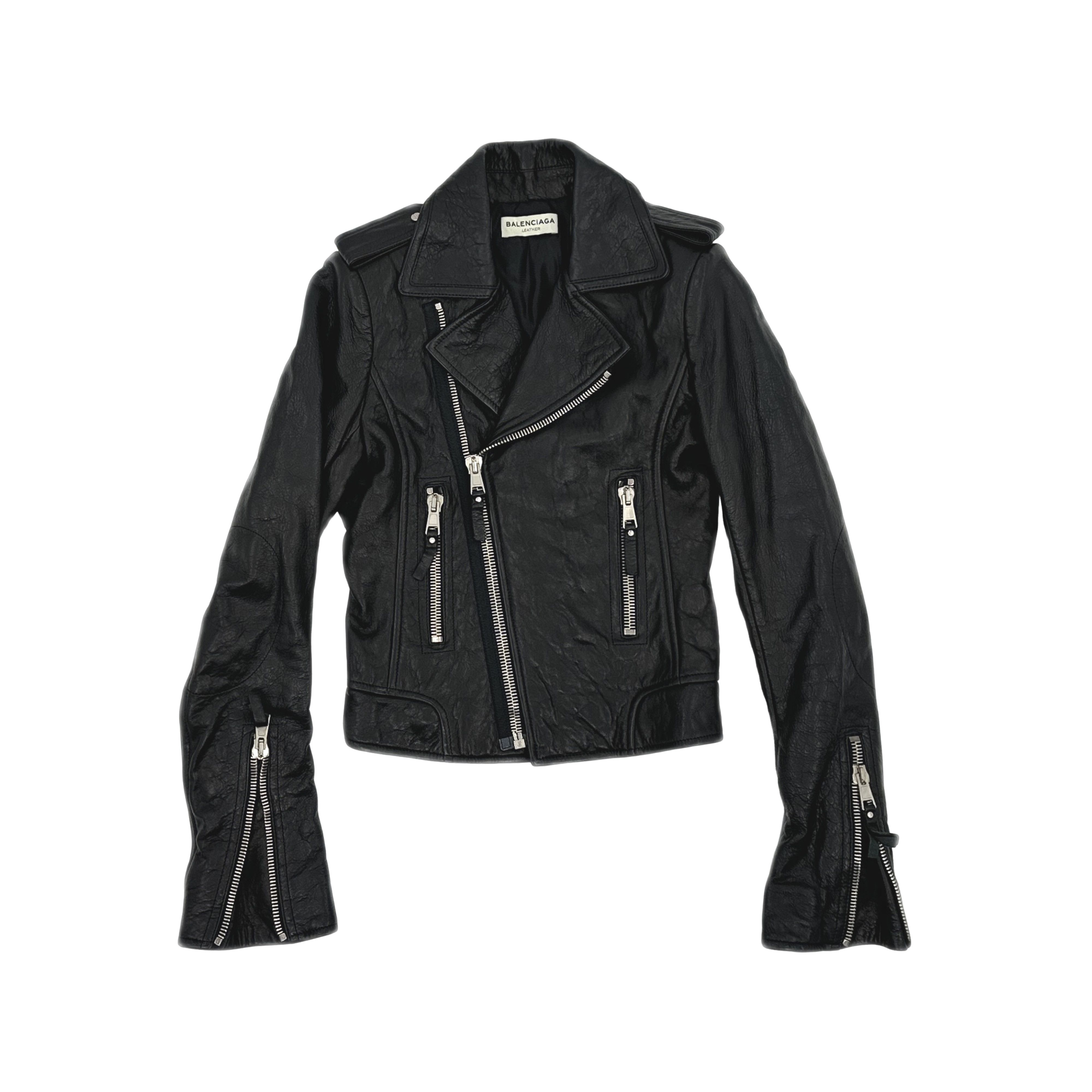 Balenciaga Balenciaga Leather Biker Jacket 36 Size XS / US 0-2 / IT 36-38 - 1 Thumbnail
