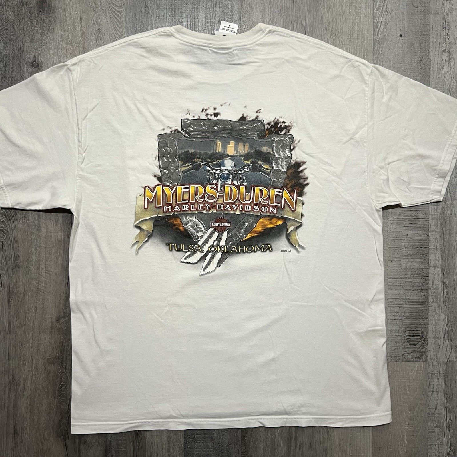 Vintage VTG Harley Davidson Tulsa Oklahoma White Biker T Shirt XL Size US XL / EU 56 / 4 - 1 Thumbnail