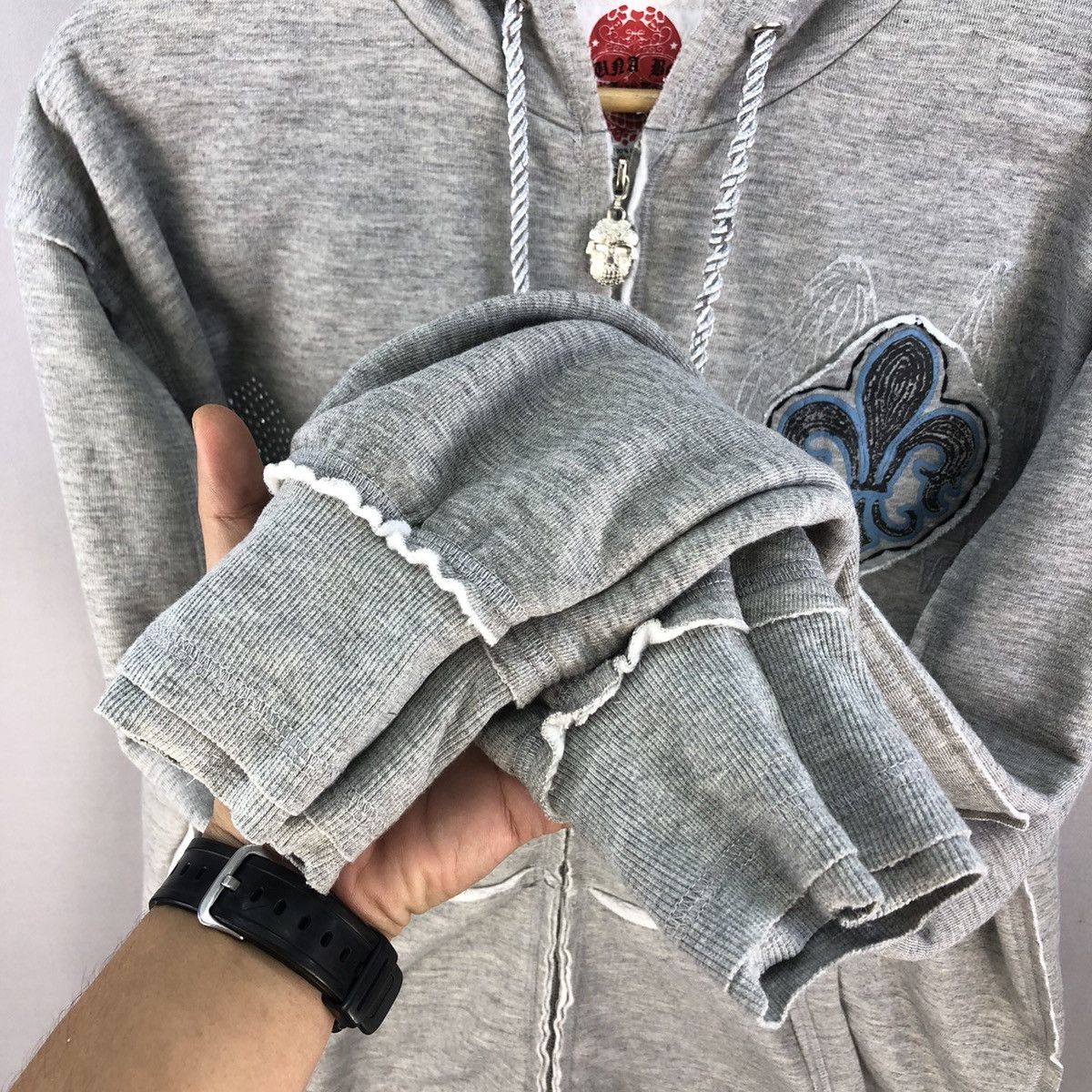Affliction LBJ Co Crazy Fleur Zip Up Hoodie Jacket Like Chrome Hearts Size US L / EU 52-54 / 3 - 18 Thumbnail