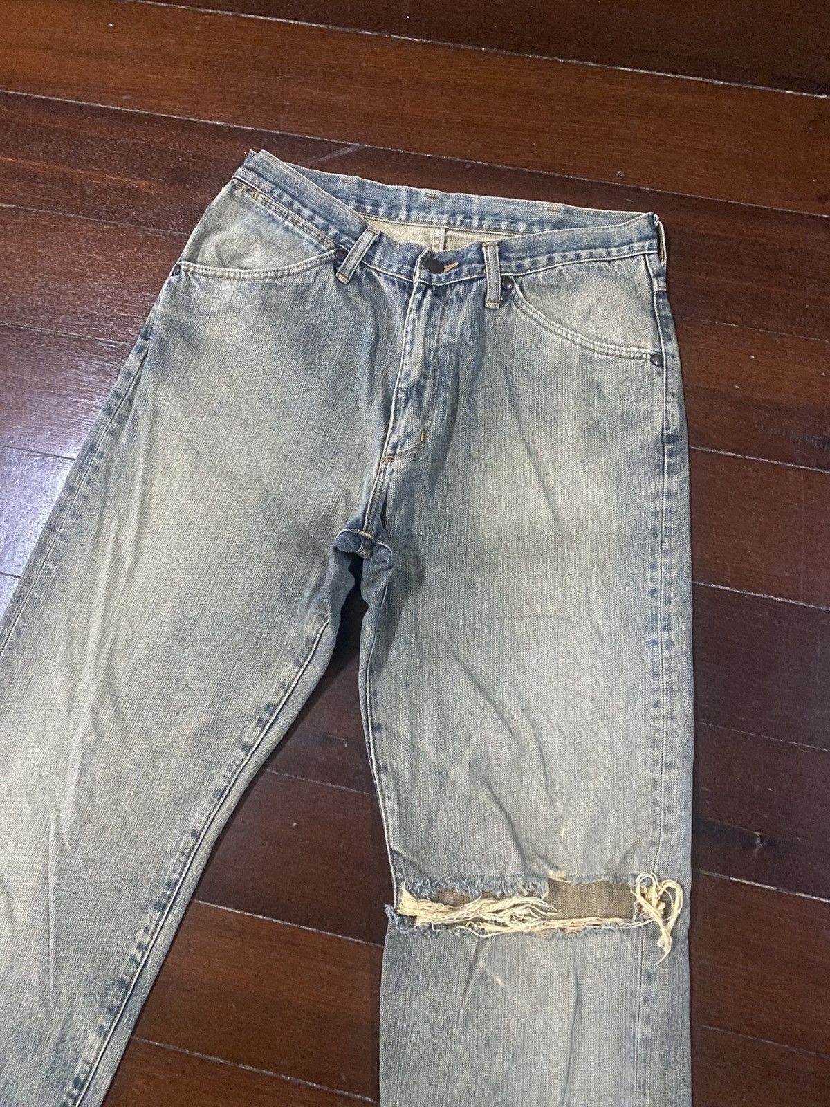 Wrangler VINTAGE WRANGLER DISTRESSED FADED JEANS PANTS selvedge rusty Size US 33 - 5 Thumbnail