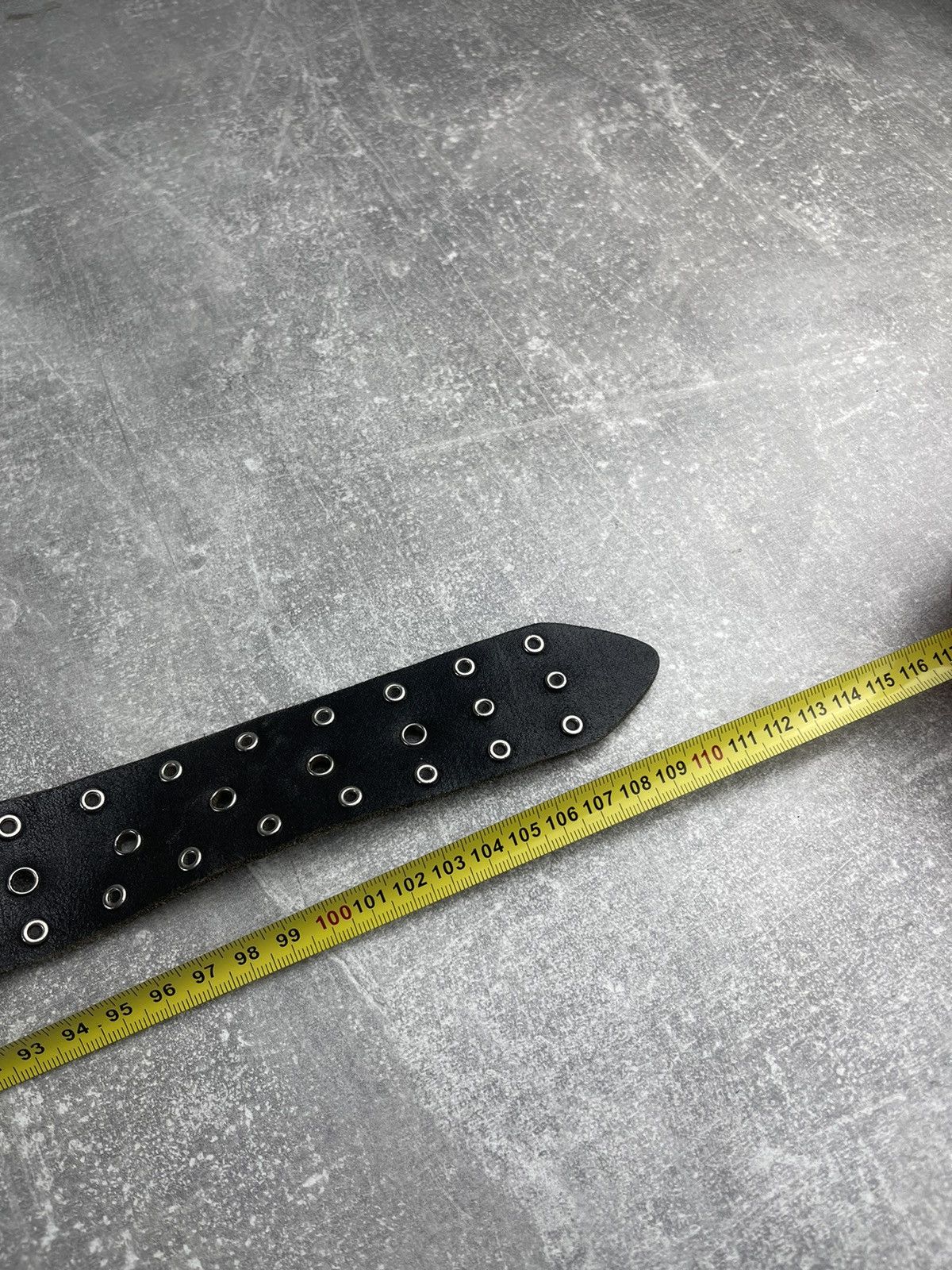 Vintage Y2K Studded Leather Belt Black Punk Wide Grommet Belt Size ONE SIZE - 5 Thumbnail