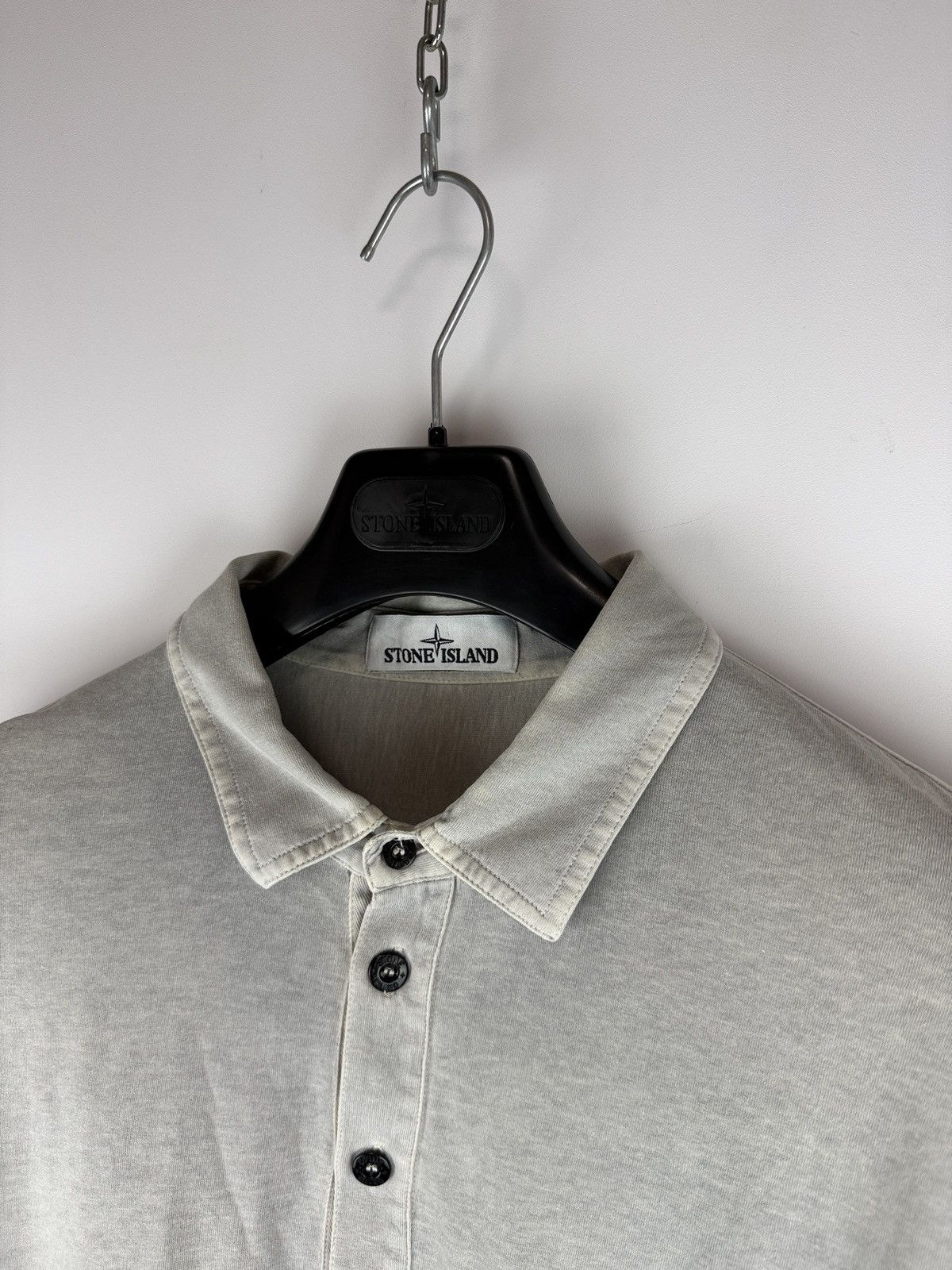 Stone Island Grey Stone Island long-sleeves polo Size US XXL / EU 58 / 5 - 4 Thumbnail