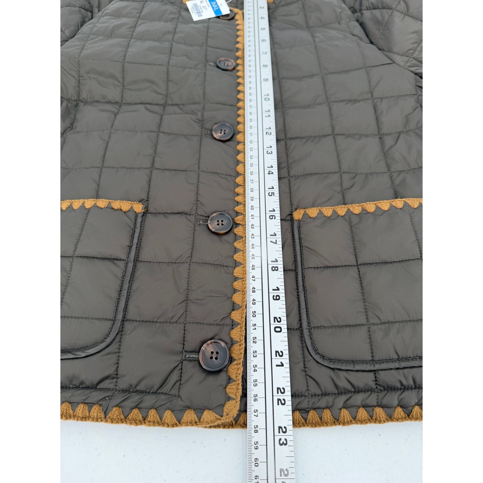 J.McLaughlin NWT J. McLaughlin Danilka Olive Green/Brown Quilted Jacket Size XL / US 12-14 / IT 48-50 - 8 Thumbnail
