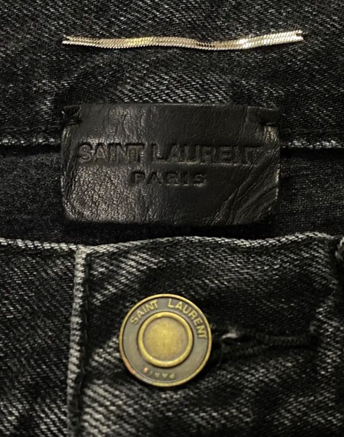 Saint Laurent Paris Saint Laurent Distressed Black Denim Pants Size US 28 / EU 44 - 4 Thumbnail