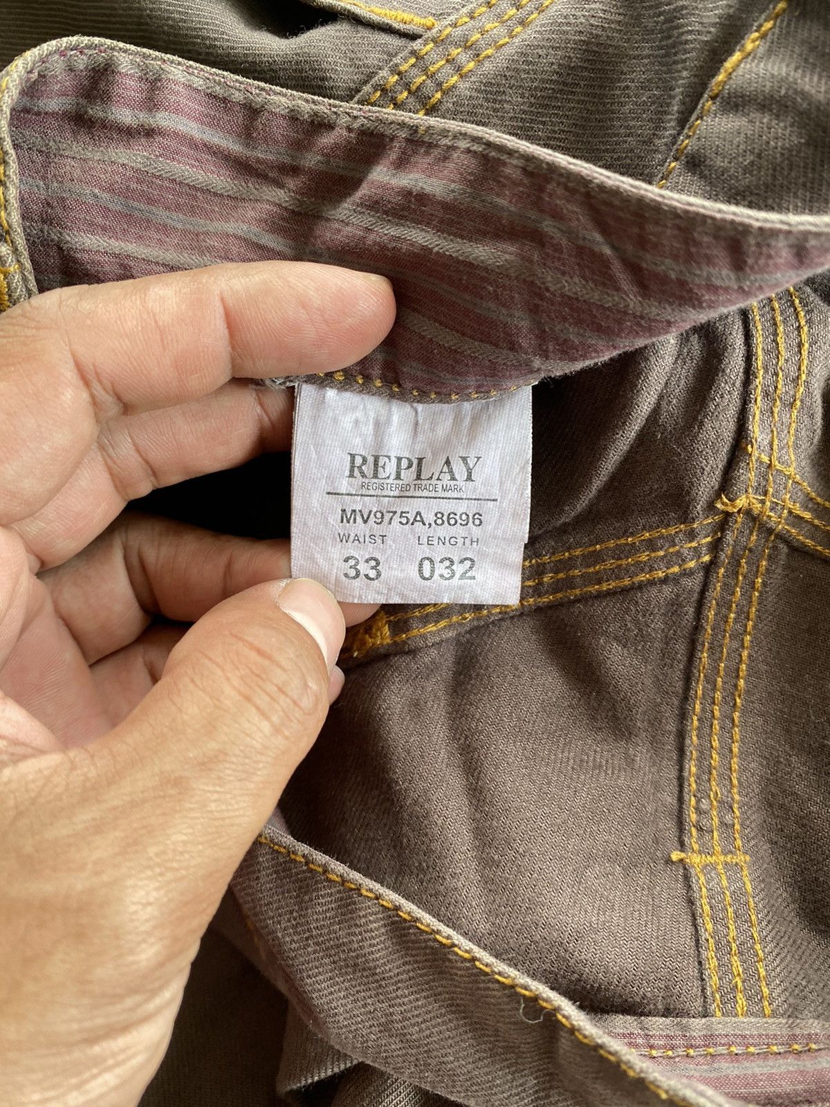 Japanese Brand × Replay Baggy Jeans Japanese Reply Wide Flare Jeans Size US 35 - 11 Thumbnail