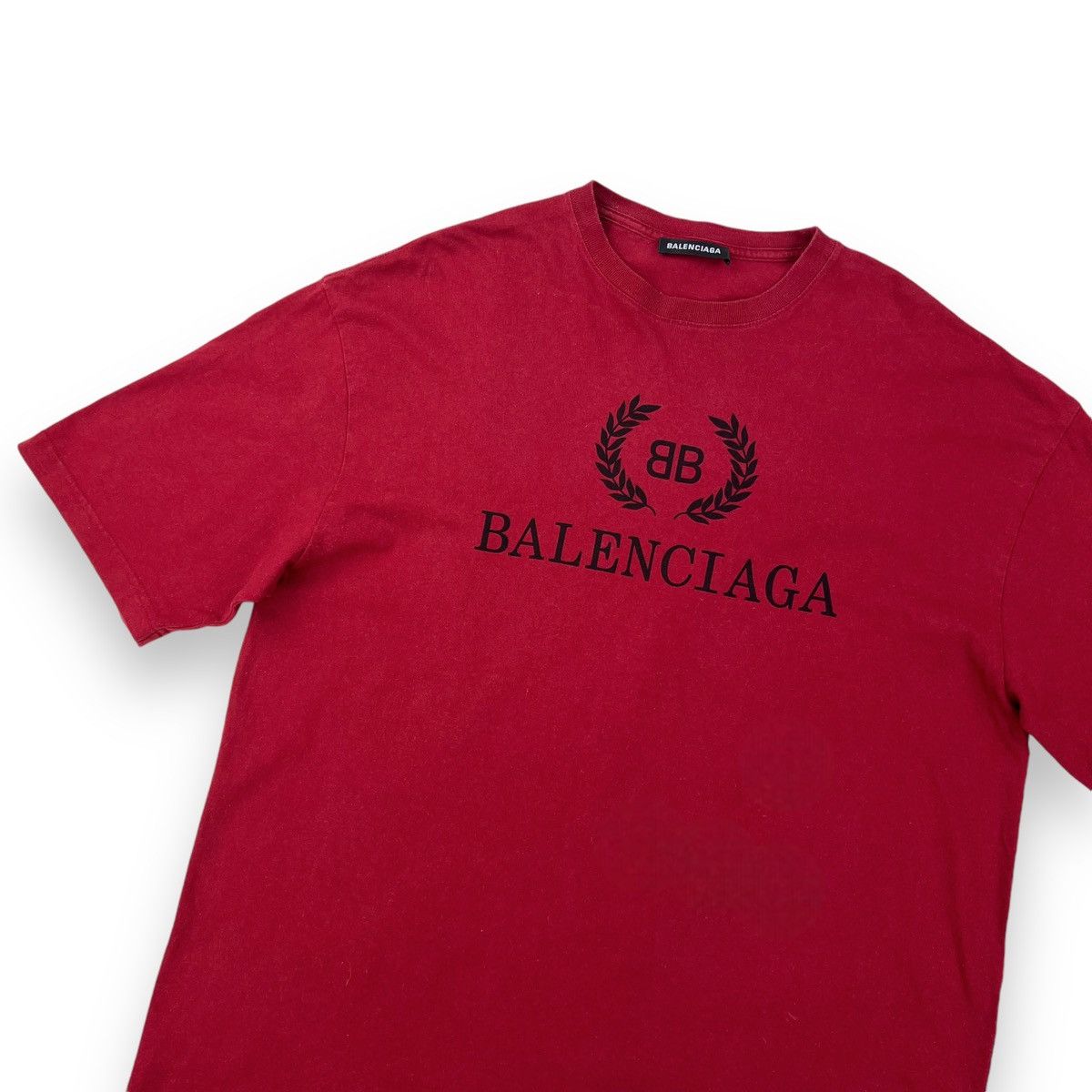 Balenciaga Balenciaga BB Crest Red T Shirt Size US M / EU 48-50 / 2 - 1 Thumbnail
