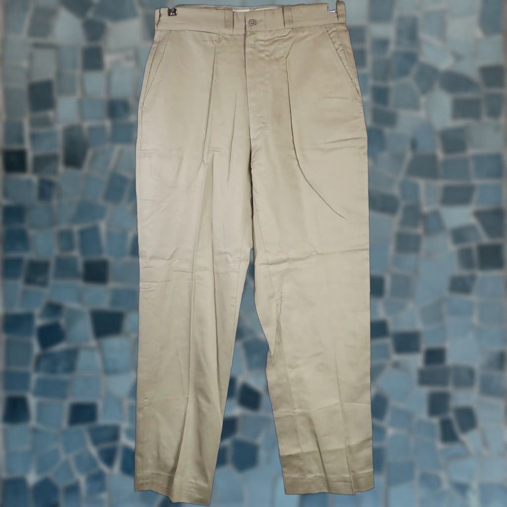 Vintage VINTAGE Deadstock Republic Chino Pants 31x30 Sanforized Khaki brown USA 50s 60s Sail Pockets 5-Pocket Mens Jeans Workwear JavaScript Size US 31 - 1 Thumbnail