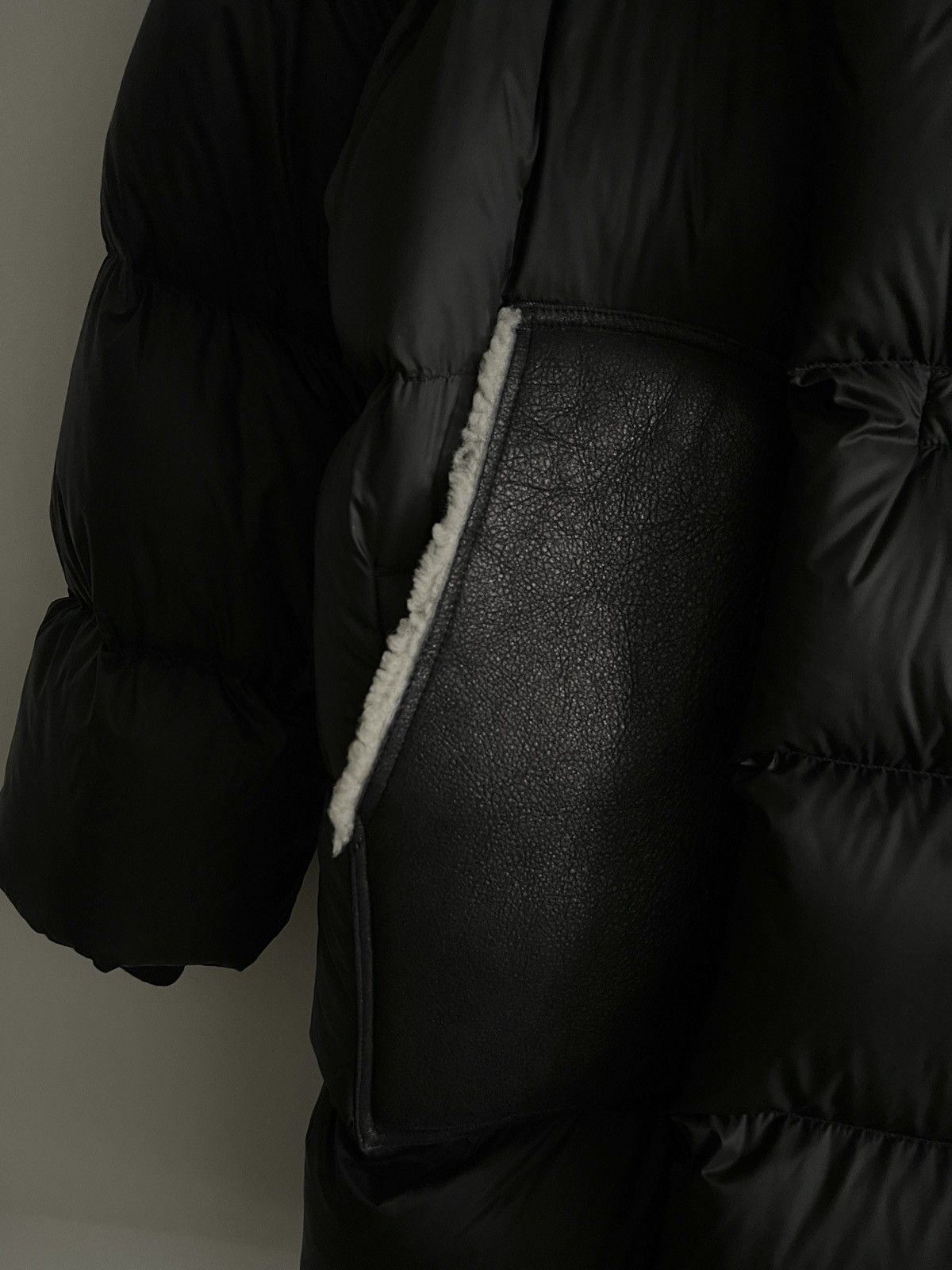 Rick Owens STEAL! FW22 Rick Owens Leather Pockets Puffer Coat (L) Size US L / EU 52-54 / 3 - 4 Thumbnail