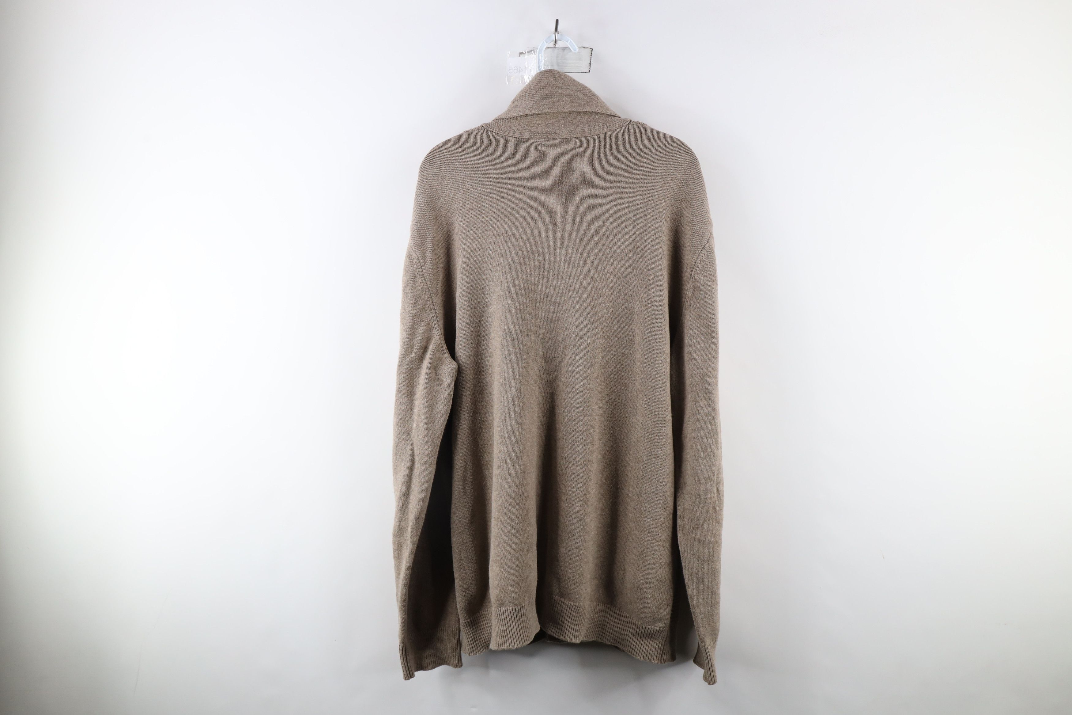 Gap × Vintage Vintage Gap Blank Ribbed Knit Shawl Cardigan Sweater Beige Size US XL / EU 56 / 4 - 9 Thumbnail