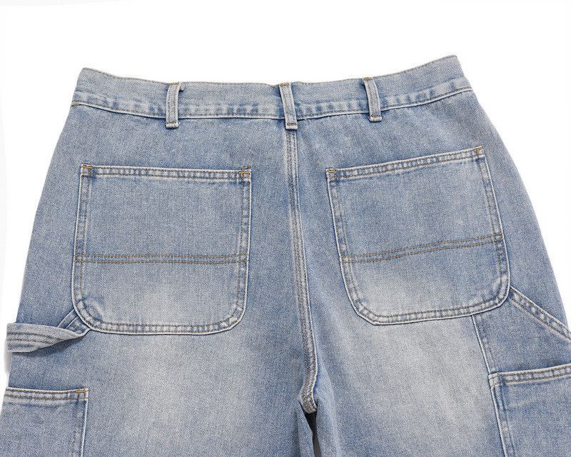 Japanese Brand × Jean High street washed loose patch pocket stitching Zipper jeans Size US 32 / EU 48 - 5 Thumbnail