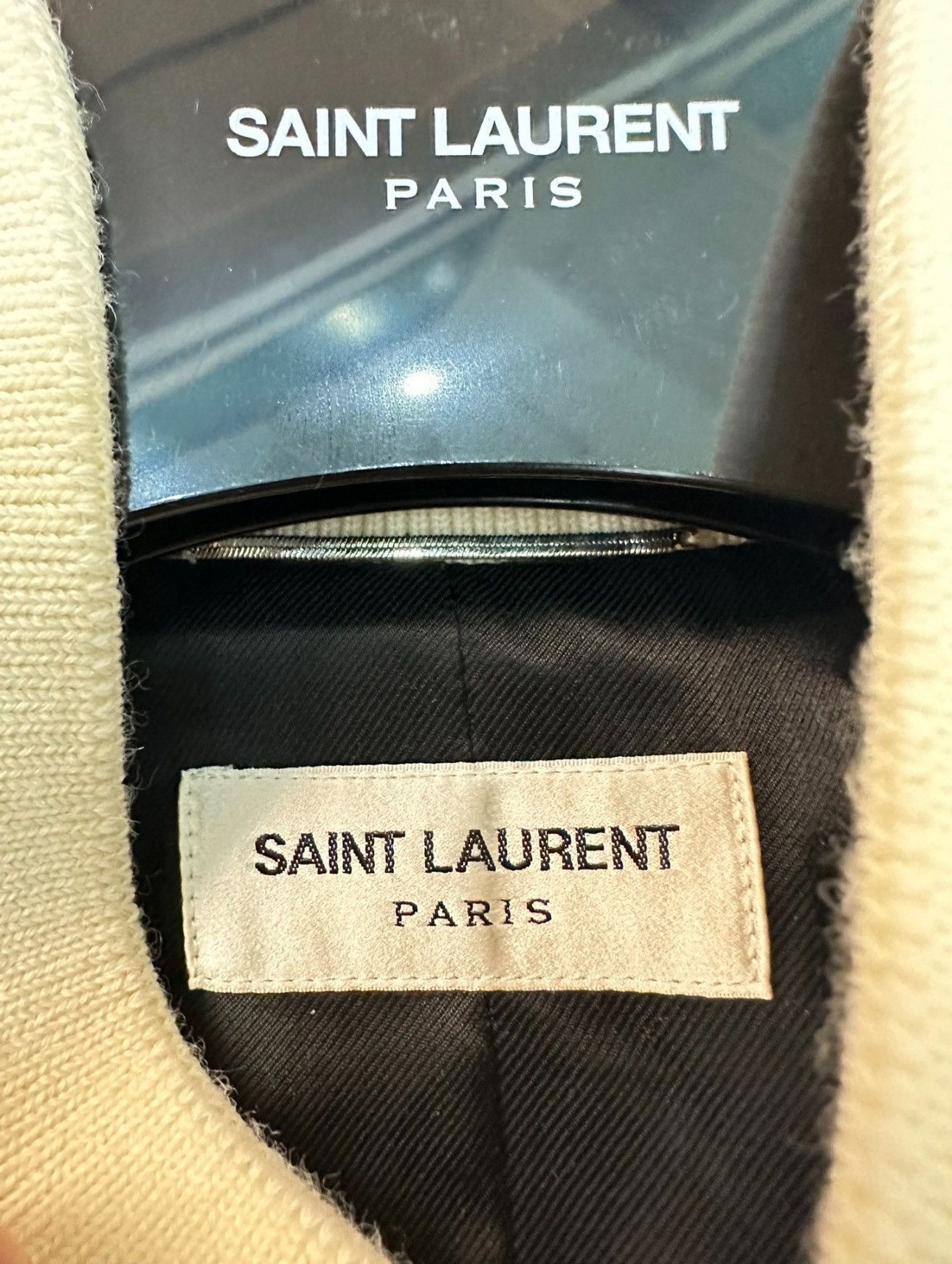 Saint Laurent Paris *MSRP2,8k* Saint Laurent Paris White Teddy Jacket Sz.46 Size US S / EU 44-46 / 1 - 5 Thumbnail
