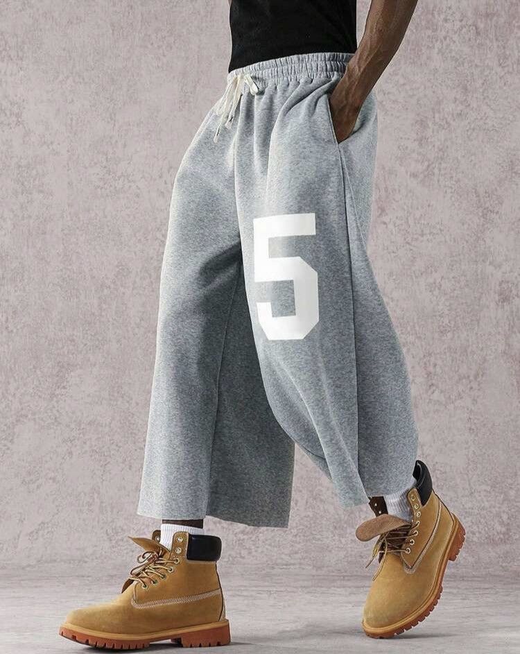 Other Gray Cropped Wide-Leg Sweatpants Size US 31 - 3 Thumbnail