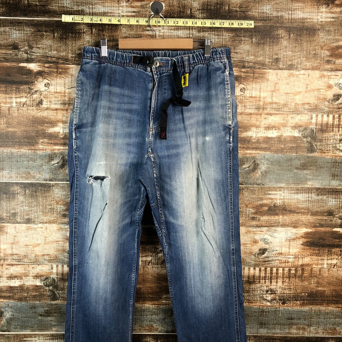 Gramicci Gramicci Blue ripped distressed Denim Pants #A2135 Size US 31 - 2 Thumbnail