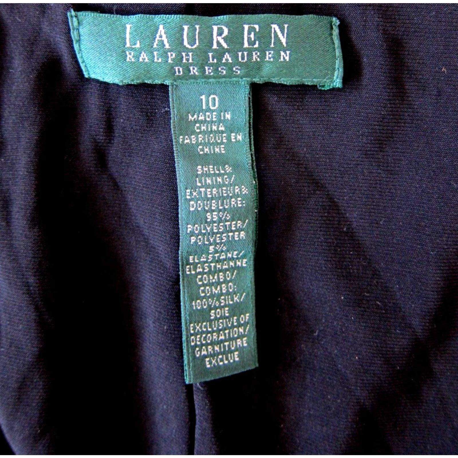 Ralph Lauren VINTAGE Ralph Lauren Black Diamond Stretch Long Sleeve Ruffle Ruched Wrap Dress 10 Women's Dress Black 90s Style Wrap Dress Womens Size L / US 10 / IT 46 - 4 Thumbnail