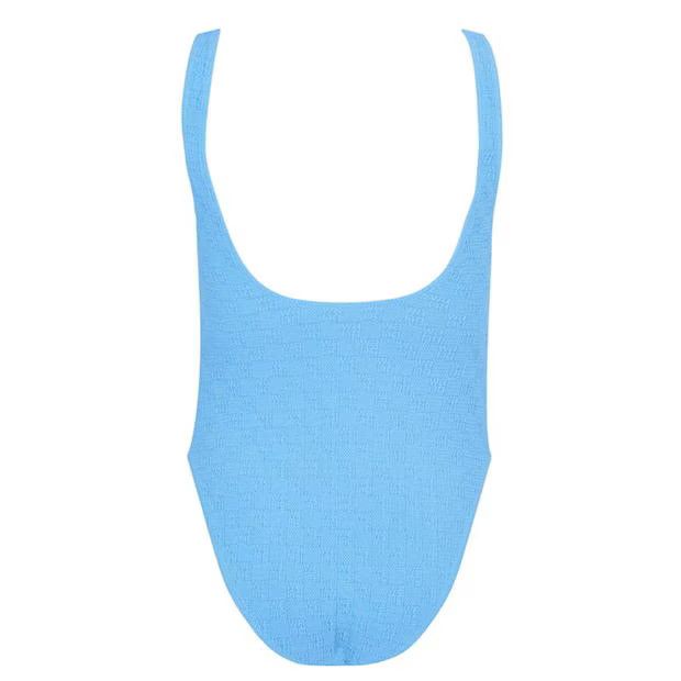 Alexander Wang o1g2r1mq0824 Logo Textured Swimsuit in Light Blue Size M / US 6-8 / IT 42-44 - 2 Thumbnail