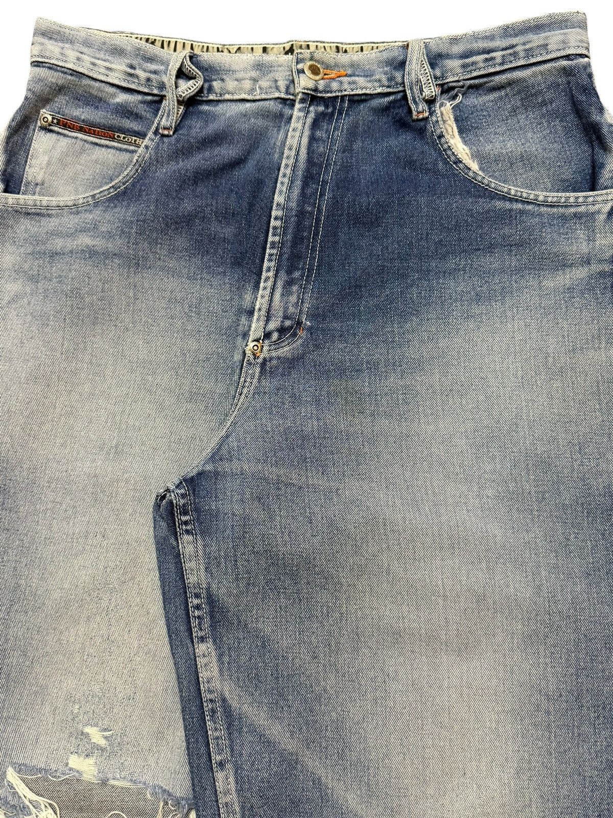 Fubu Vintage Japan Carpenter Faded Wash Distressed Wide Leg Baggy Size US 33 - 4 Thumbnail