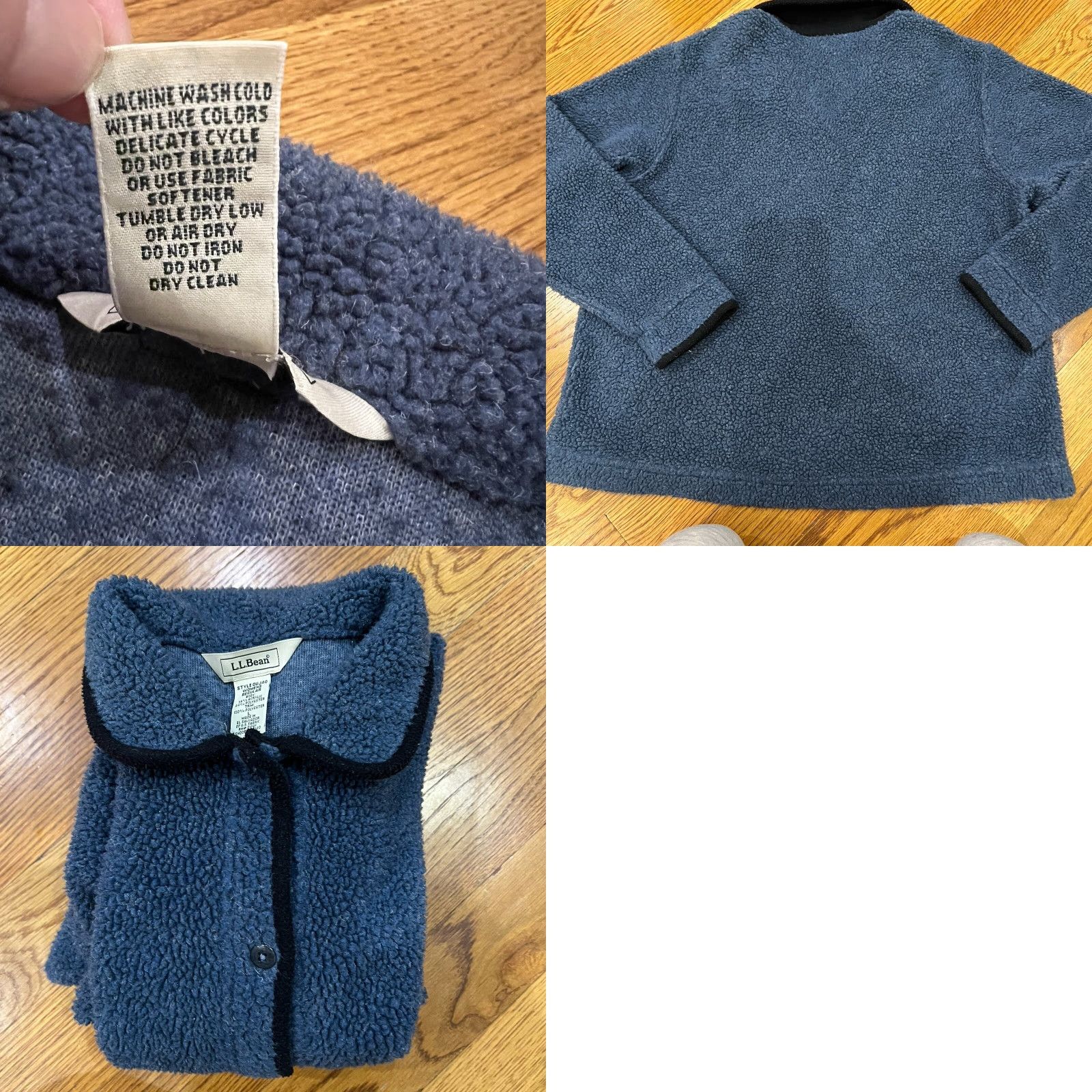 Vintage LL Bean Jacket Women Size Large Blueish Gray Sherpa Lined Button Front Women Size L / US 10 / IT 46 - 8 Thumbnail