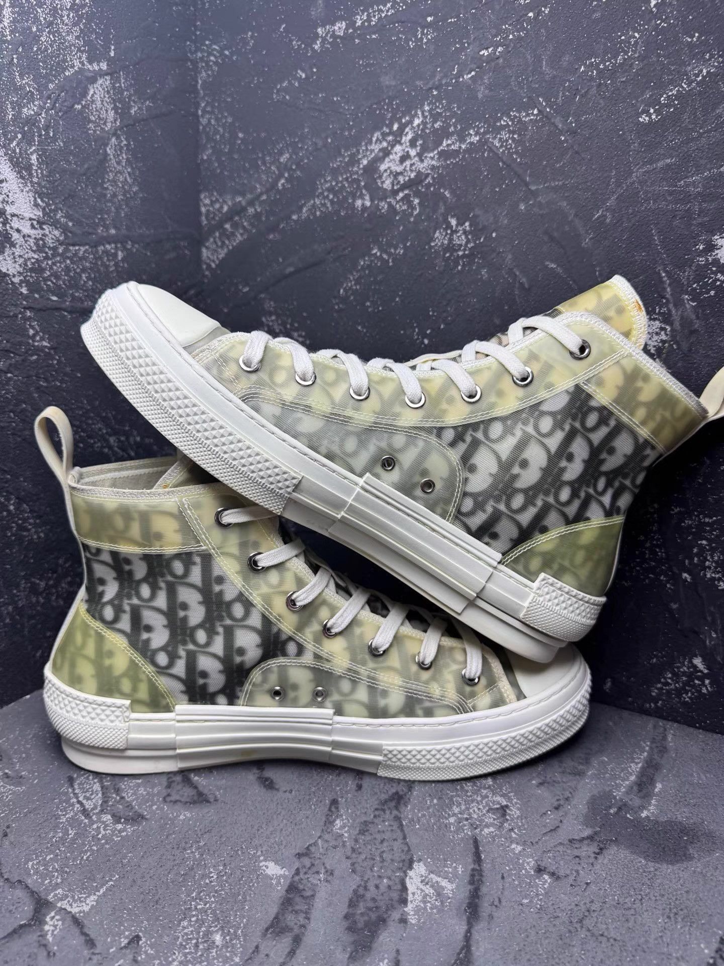 Dior DIOR B23 White & Gray High-Top Sneakers Q10 Size US 8.5 / EU 41-42 - 5 Thumbnail