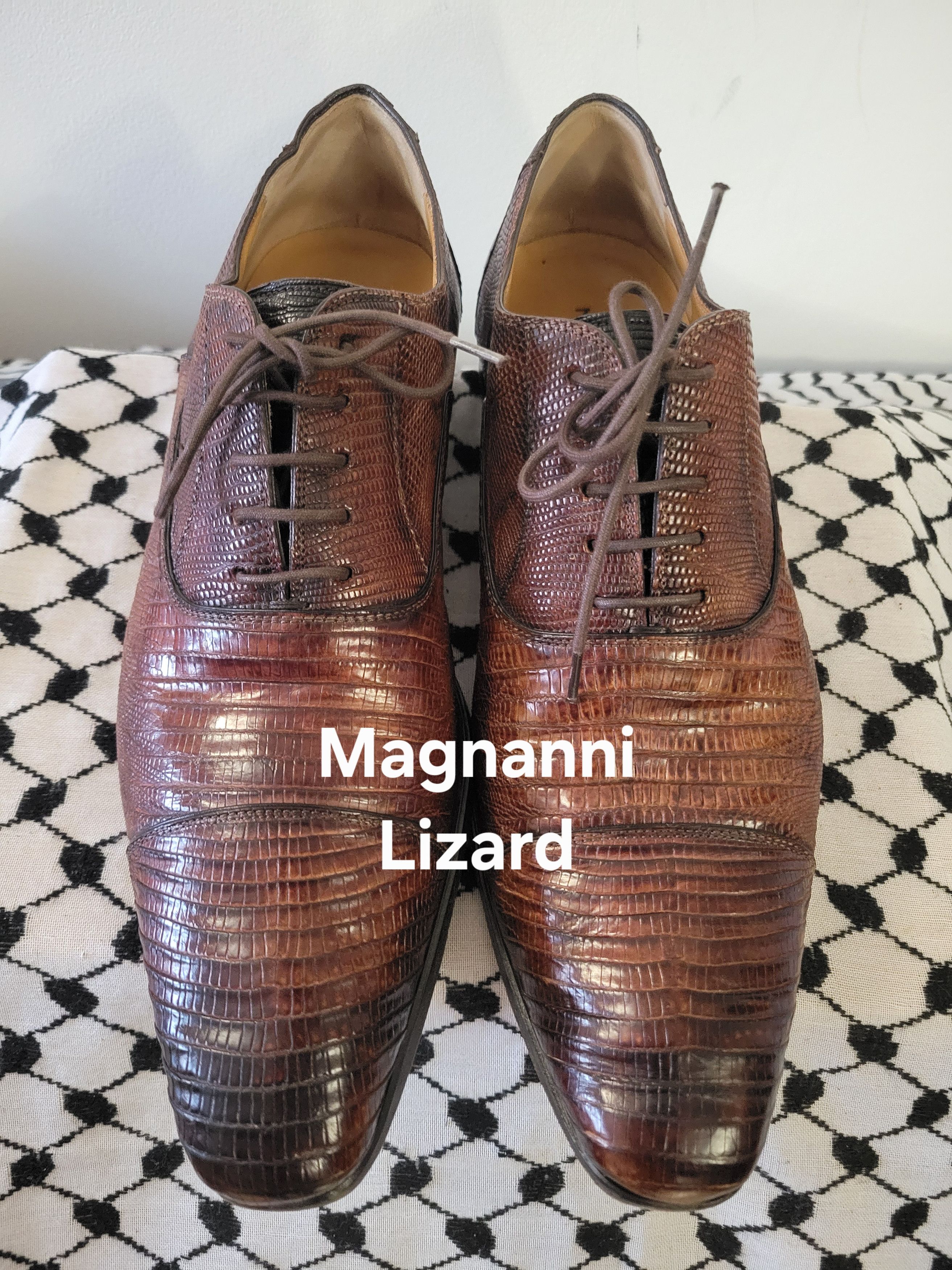 Magnanni × Vintage Magnanni Genuine Lizard Formal Shoes Size US 10.5 / EU 43-44 - 1 Thumbnail