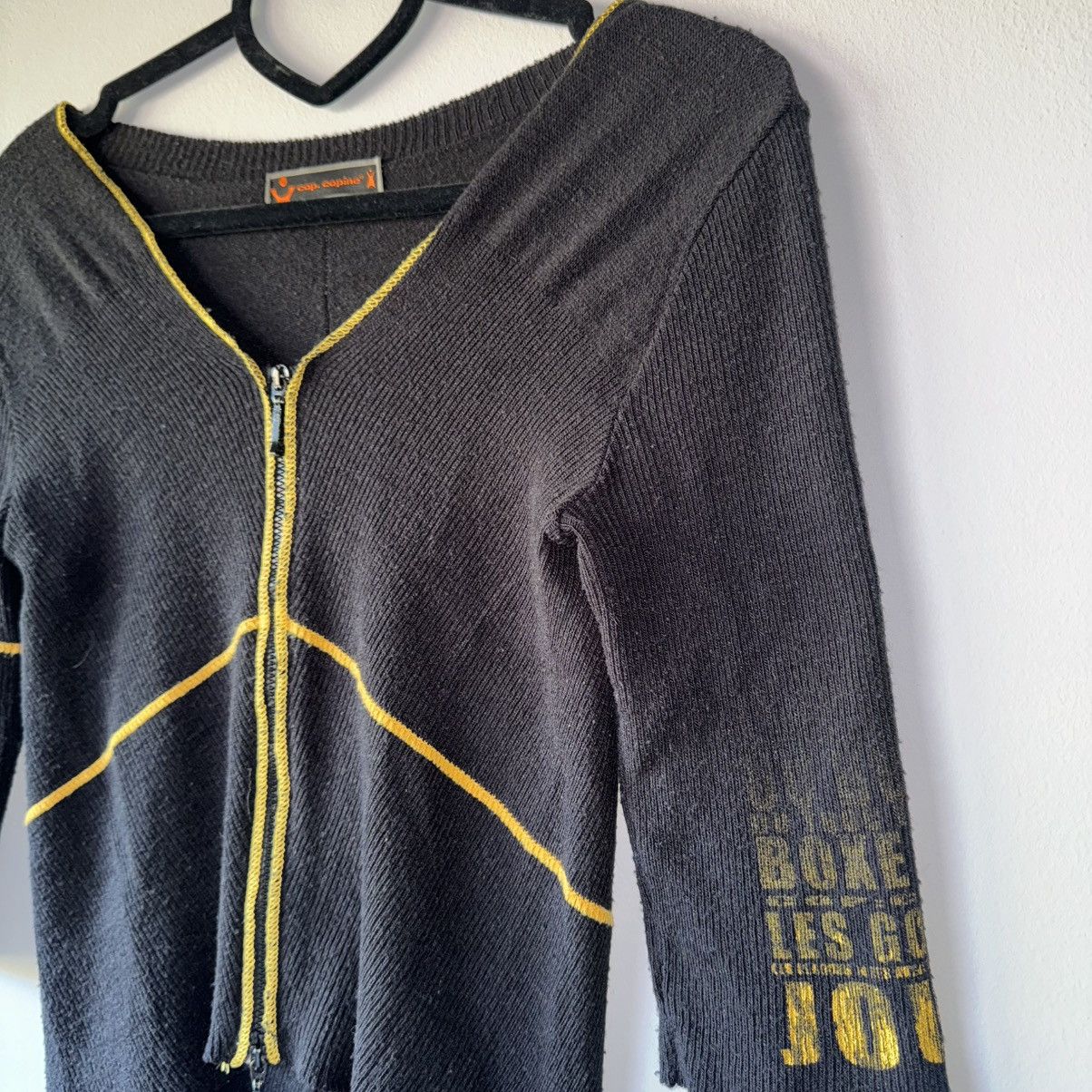 Vintage Cop Copine Vintage Y2K Top Zip Up Sweater Size S / US 4 / IT 40 - 5 Thumbnail