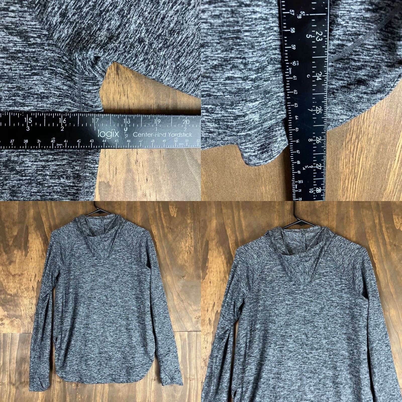Athleta Athleta Women Sweatshirt Black Heathered Tunic Uptempo Pullover Stretch XS Size XS / US 0-2 / IT 36-38 - 8 Thumbnail