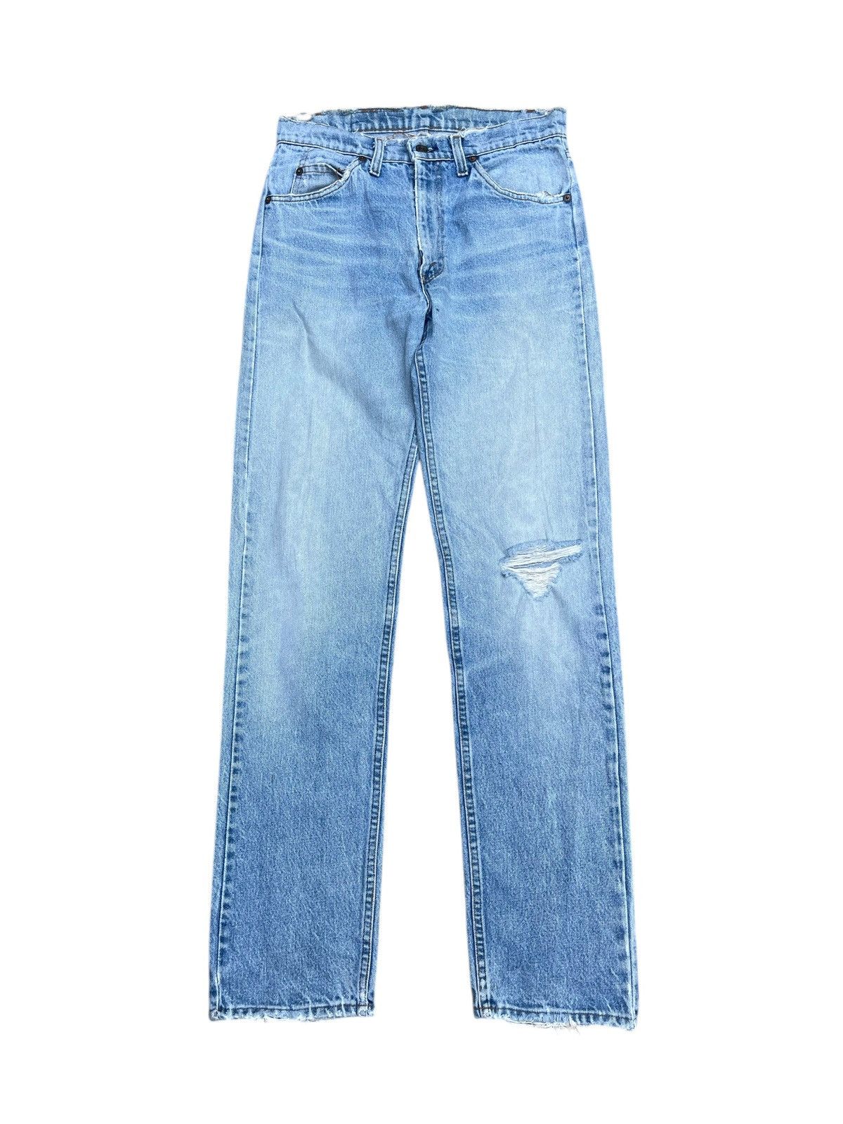 Levi's Vtg 70s Levi’s 505 Orange Tab - Talon Zip - Light Wash Denim Size US 31 - 1 Thumbnail
