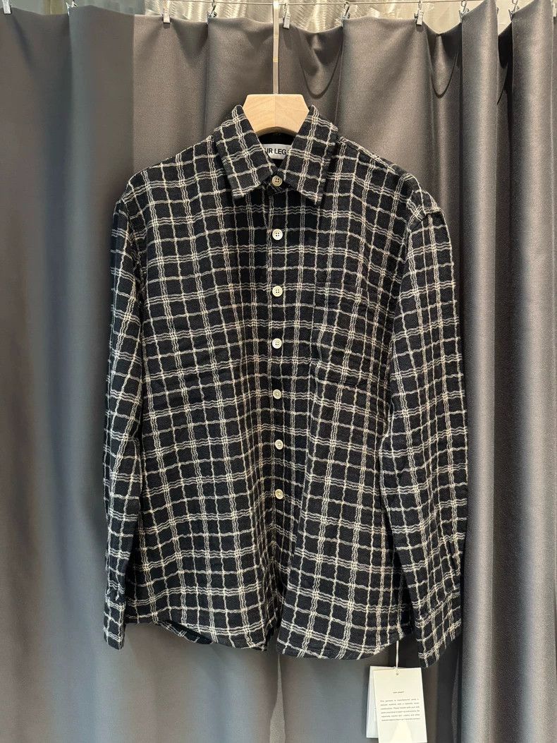 Our Legacy Our Legacy size48 Black checkered long-sleeved shirt jacket Size US M / EU 48-50 / 2 - 1 Thumbnail