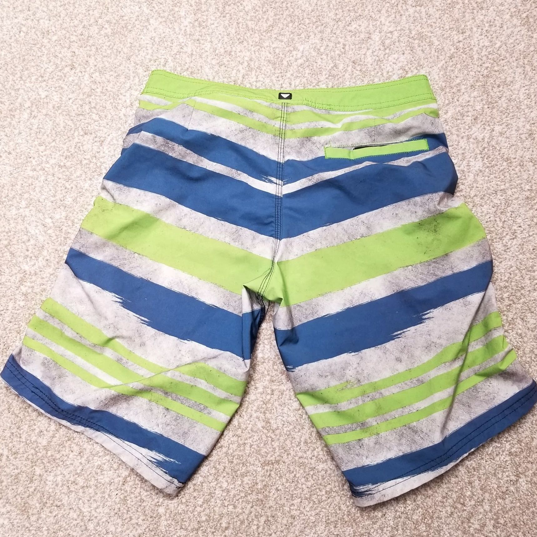 Vintage Society of The Sun Short Men 32 Green Blue Hybrid Cargo Stretch Swim Board Trunk Size US 32 / EU 48 - 7 Thumbnail