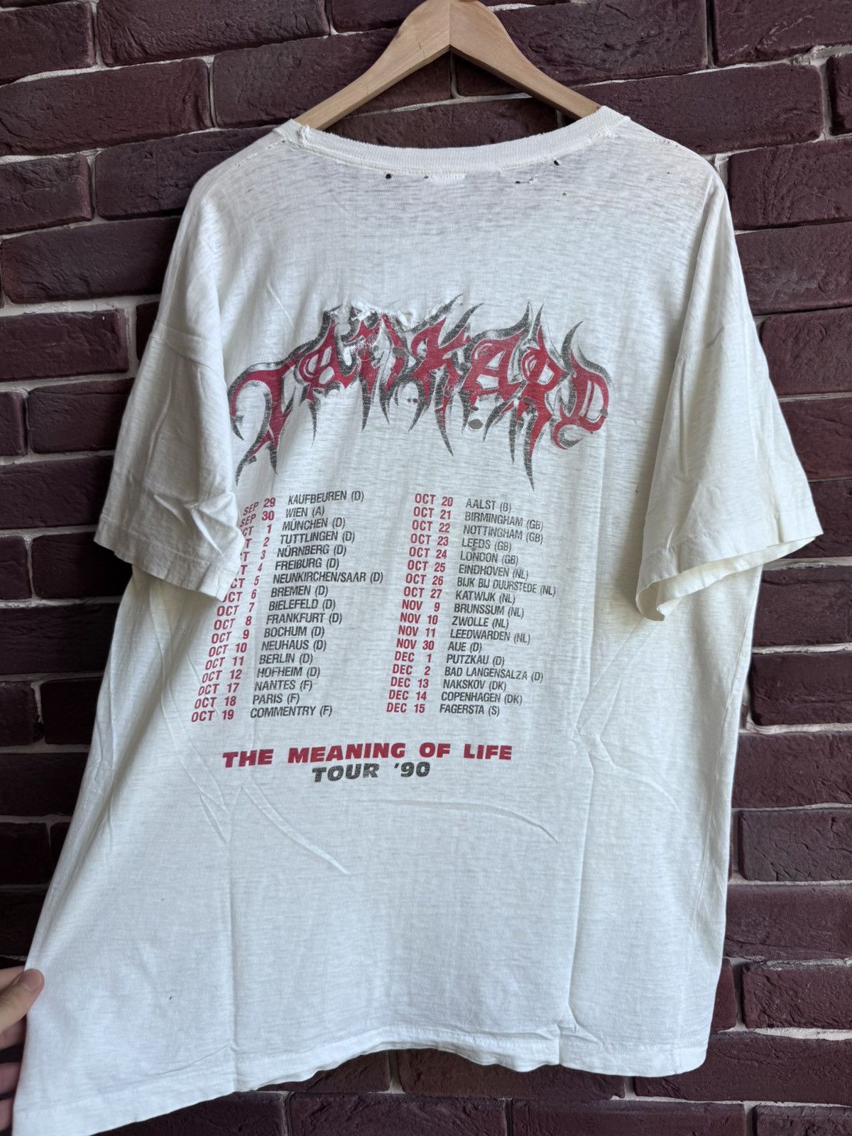Band Tees Rare Tankard 1990 The Meaning Life Metal Vintage Band Shirt Size US L / EU 52-54 / 3 - 12 Thumbnail