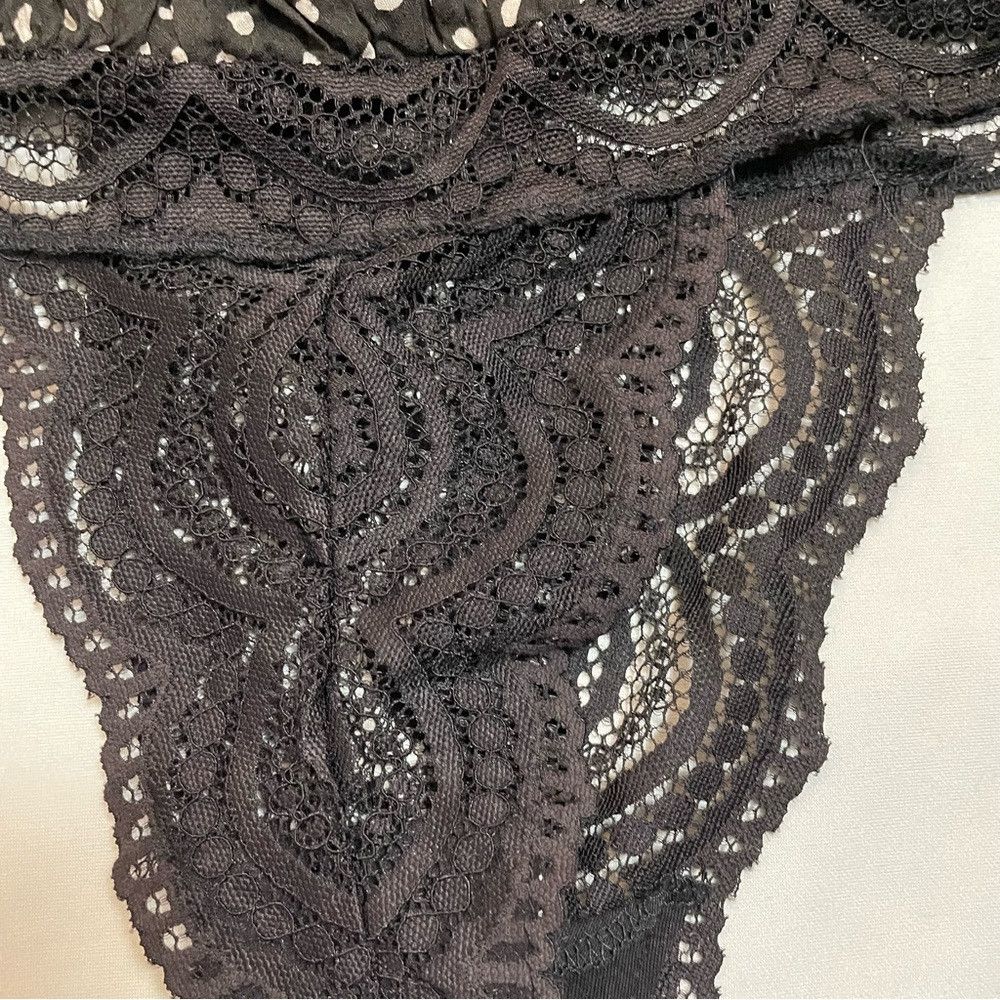 Free People NWT New Free People Makin Waves Black Polka Dot Bodysuit Si Size XS / US 0-2 / IT 36-38 - 9 Thumbnail