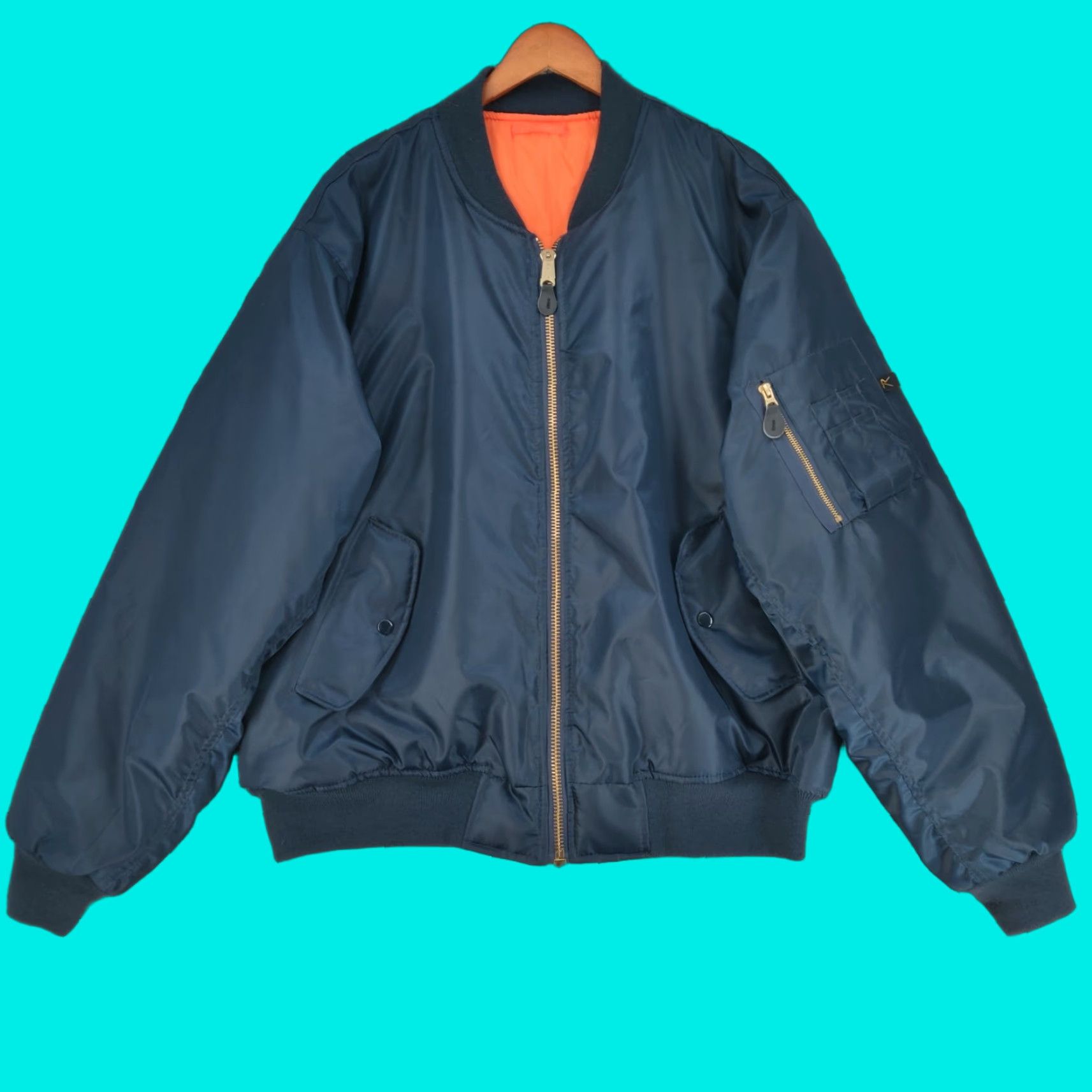 Rothco VINTAGE Rothco MA-1 Jacket Mens 3XL Bomber Reversible Flight Nylon Blue Size US XXL / EU 58 / 5 - 1 Thumbnail