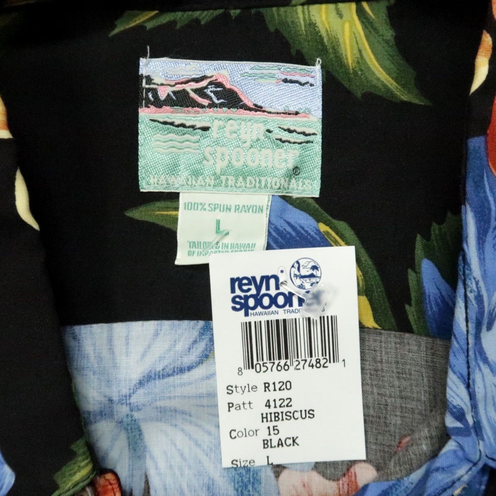 Reyn Spooner Reyn Spooner Shirt Mens Large Black Hibiscus Floral Rayon Short Sleeve NWT Size US L / EU 52-54 / 3 - 3 Thumbnail