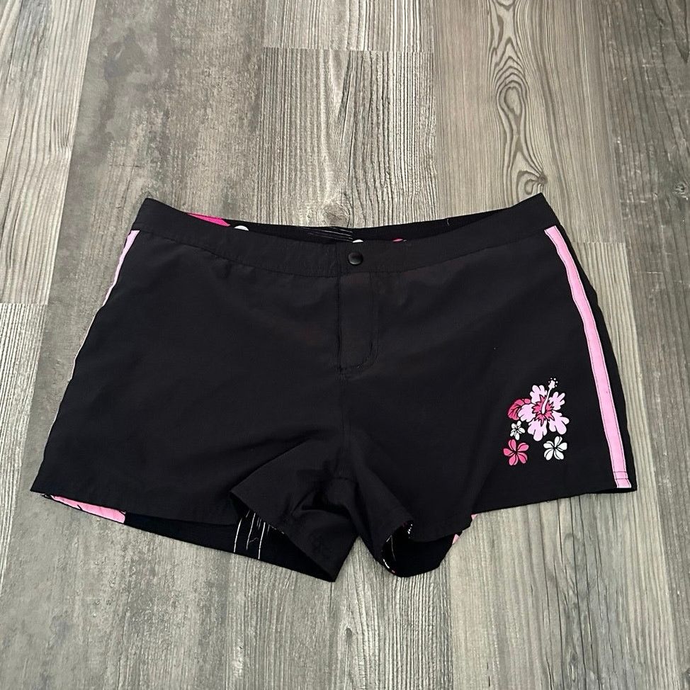 Other op pink black reversible floral swim shorts Size M / US 6-8 / IT 42-44 - 1 Thumbnail