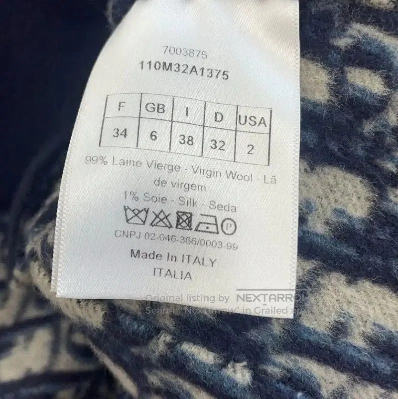 Dior Dior Women's Blue Wool Mid-Length Coat . Size S / US 4 / IT 40 - 4 Thumbnail
