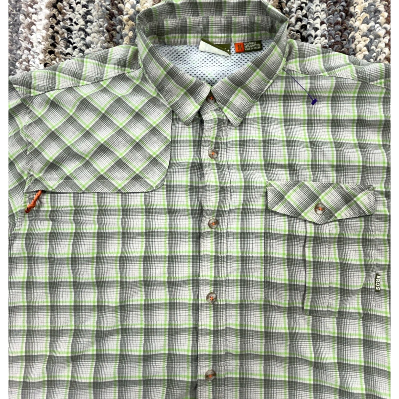 Vintage Howler Bros Shirt Men Medium Green Plaid Button Up Performance Hiking Camp Size US M / EU 48-50 / 2 - 2 Thumbnail