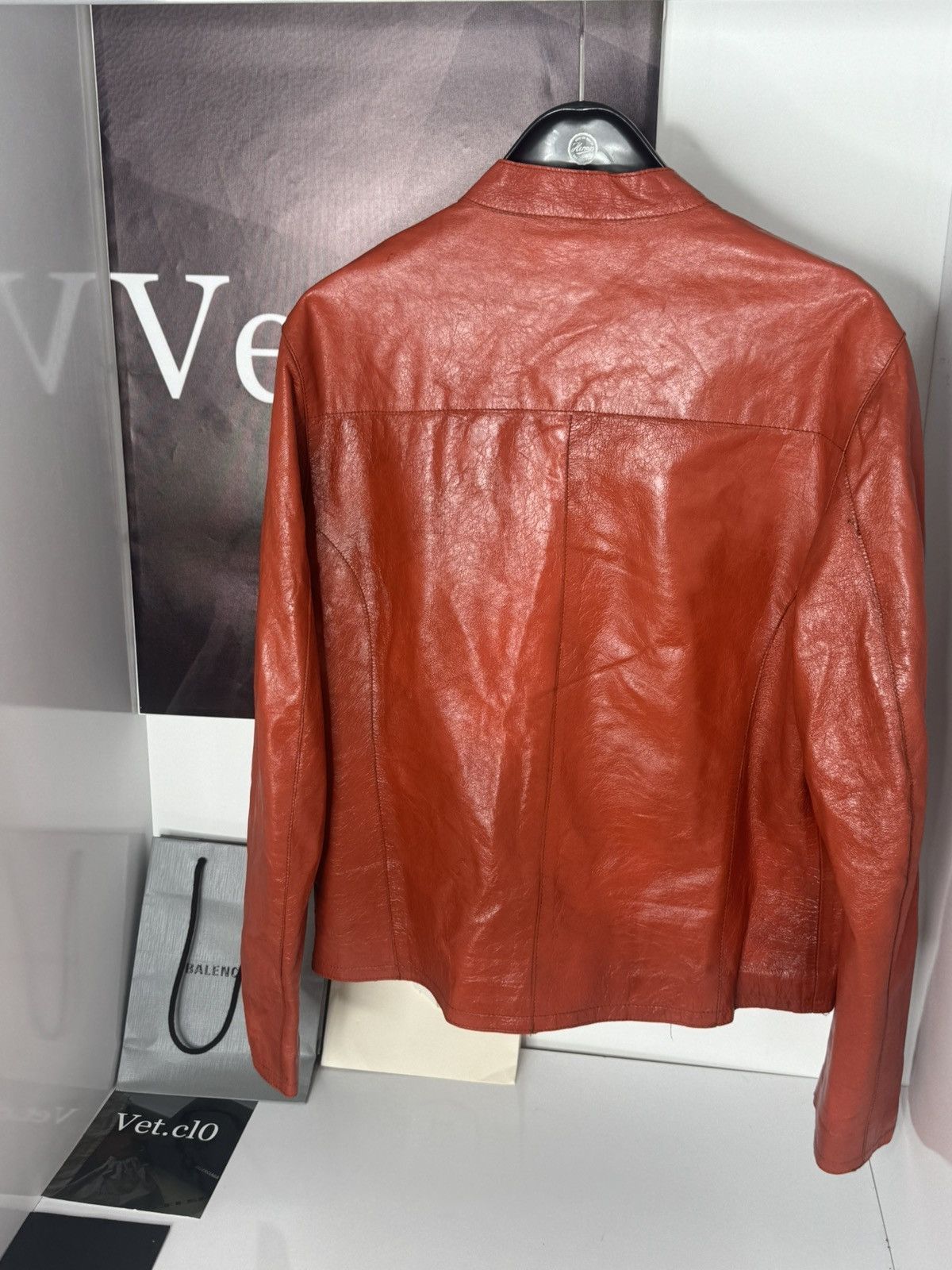 Vera Pelle ✅Vera Pelle red leather archive jacket vintage italian Size US M / EU 48-50 / 2 - 8 Thumbnail