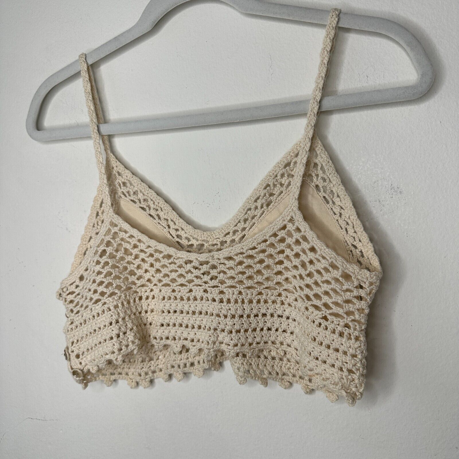 Urban Outfitters Urban Outfitters Tan Crochet Bralette Side Buttons Medium Size M / US 6-8 / IT 42-44 - 2 Thumbnail