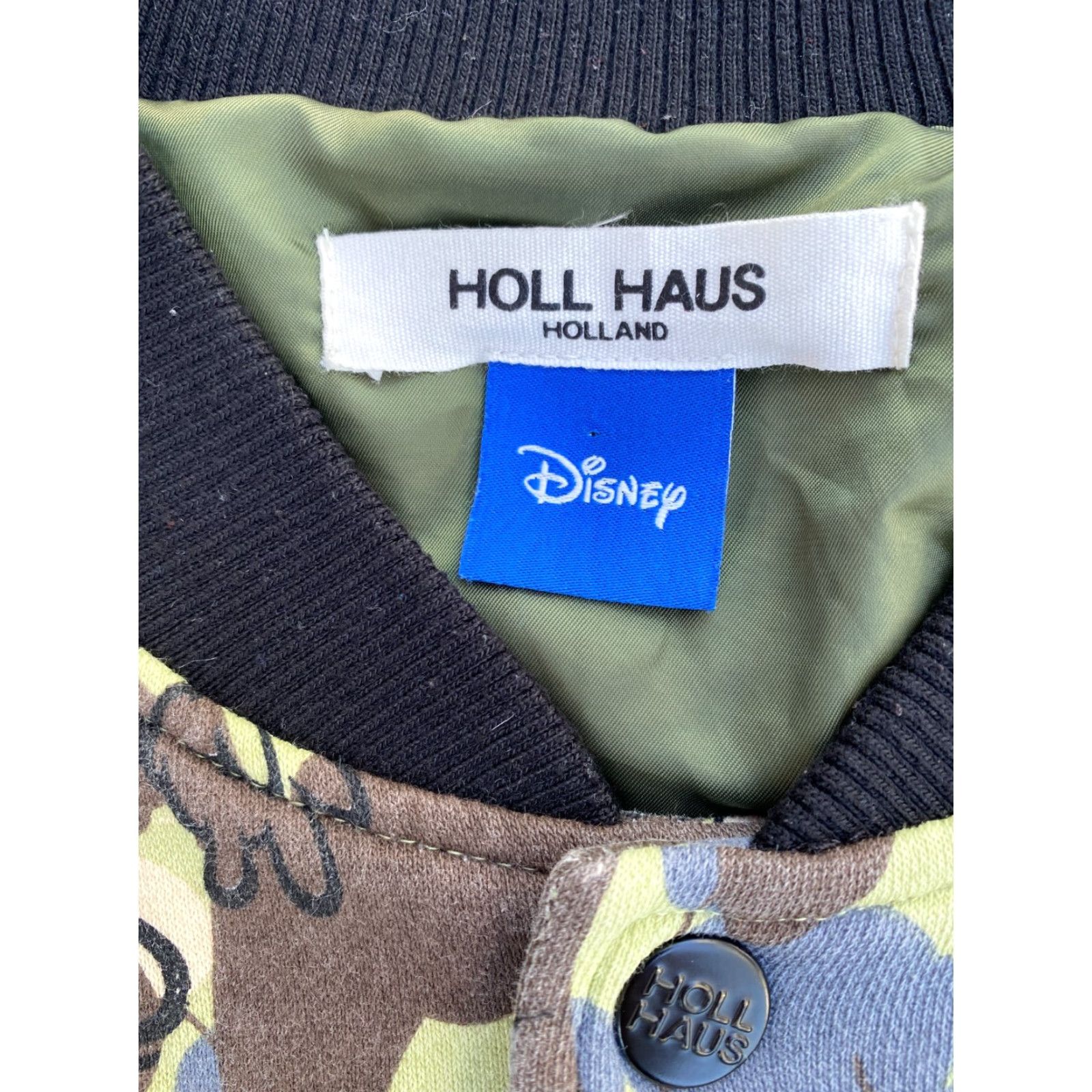 Vintage VINTAGE Holl House Holland x Disney Mickey Varsity Jacket Shirt Mens Camouflage Sz L Size US L / EU 52-54 / 3 - 6 Thumbnail