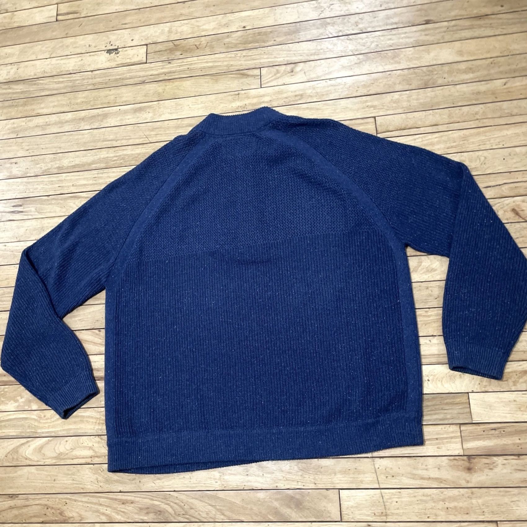 Vintage VINTAGE 32 Bar Blues Sweater Men 2XL Blue Fisherman 1/4 Zip Knit Pullover Size US XXL / EU 58 / 5 - 2 Thumbnail
