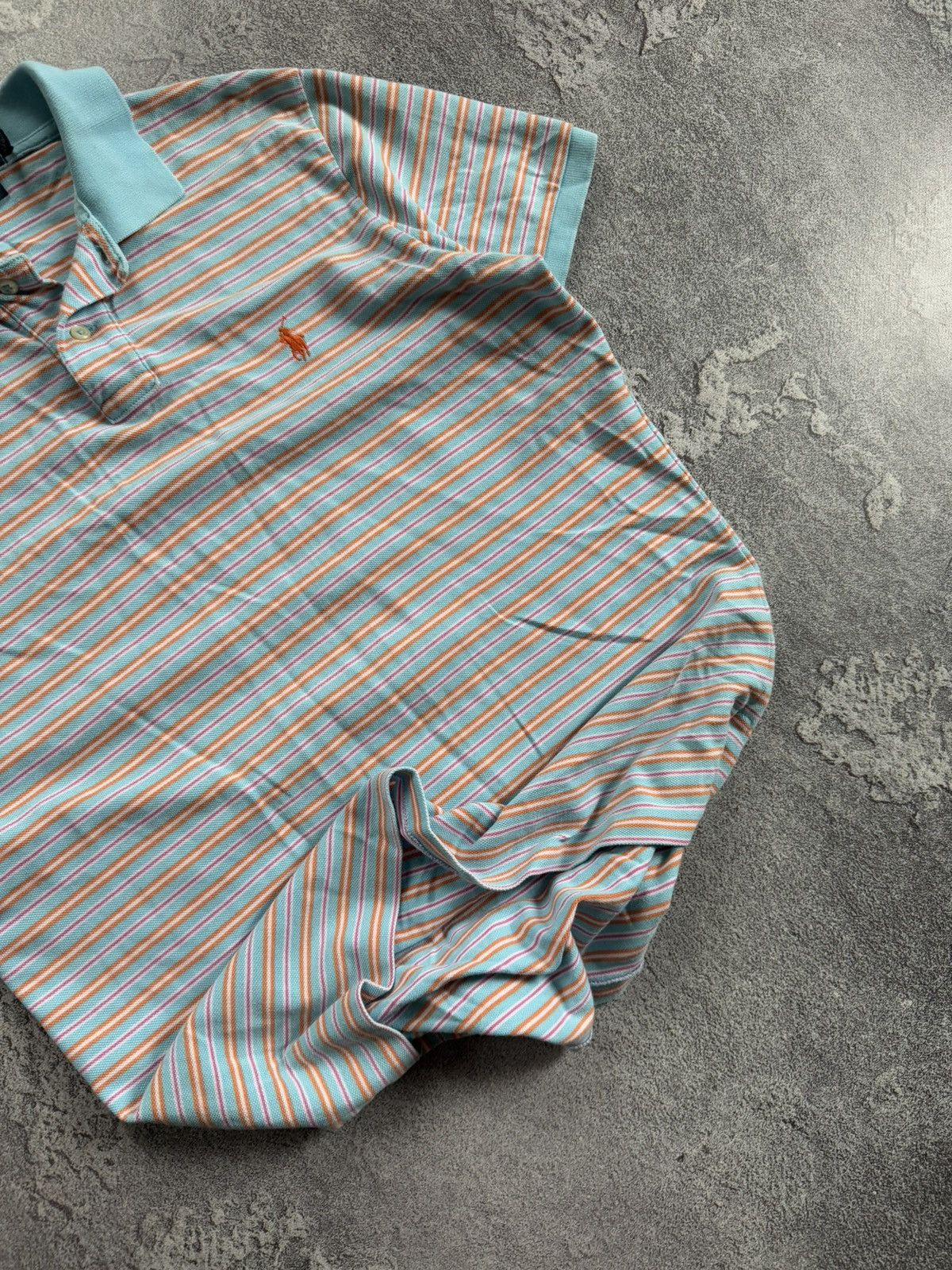 Polo Ralph Lauren × Ralph Lauren × Vintage Polo Ralph Lauren M striped polo button up T-shirt tee RL Size US M / EU 48-50 / 2 - 3 Thumbnail