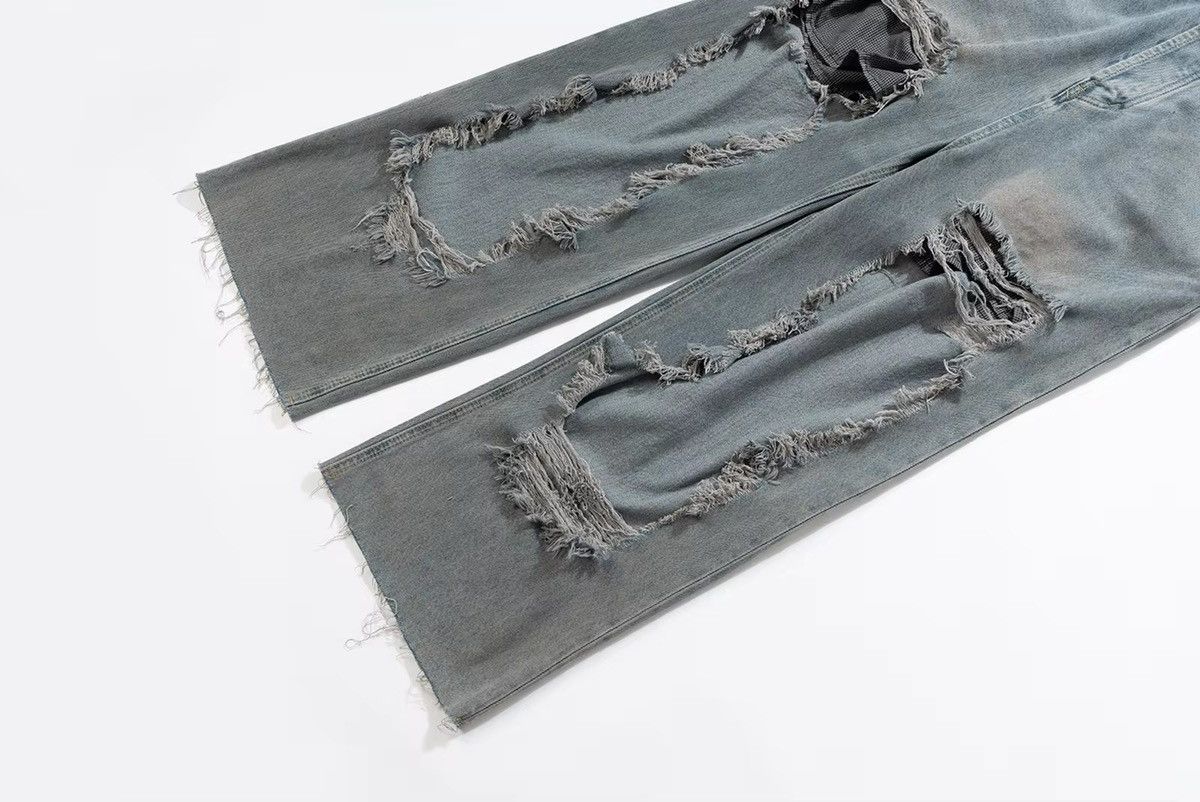 Designer × Vintage Retro Washed Hole Baggy Distressed Jeans Pants Size US 34 / EU 50 - 6 Thumbnail