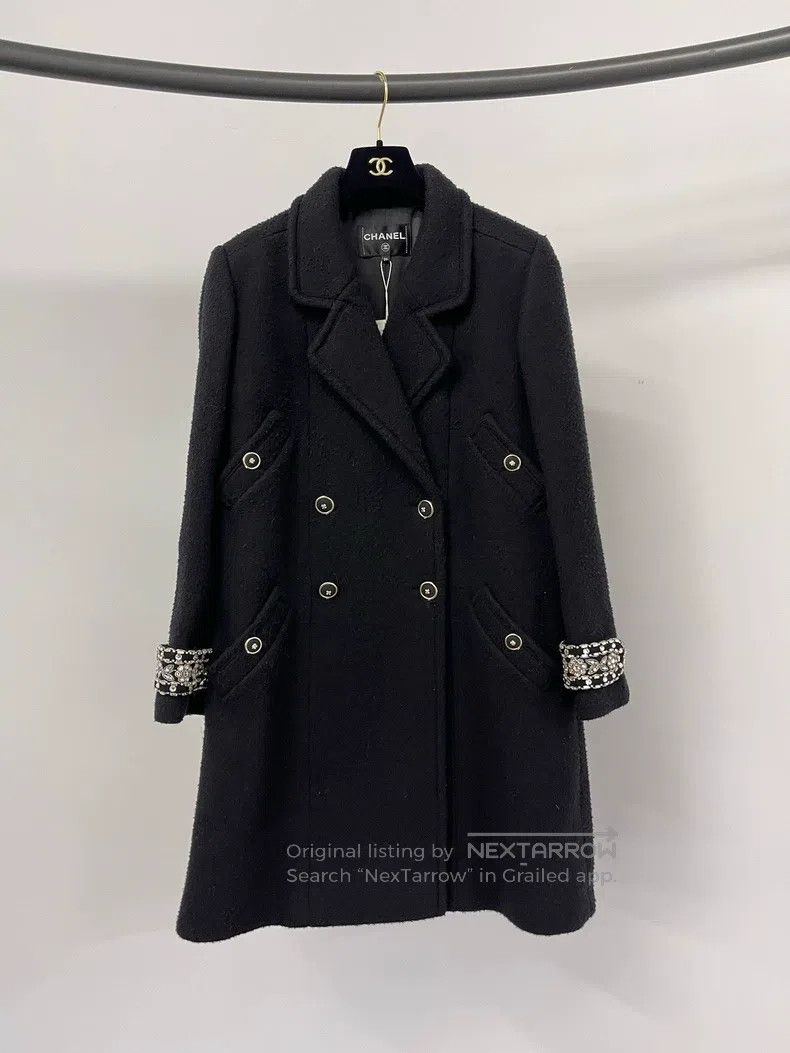 Chanel Chanel Kangpeng Street Series Black Heavy Industry Coat Size XXS / US 00 / IT 34 - 1 Thumbnail