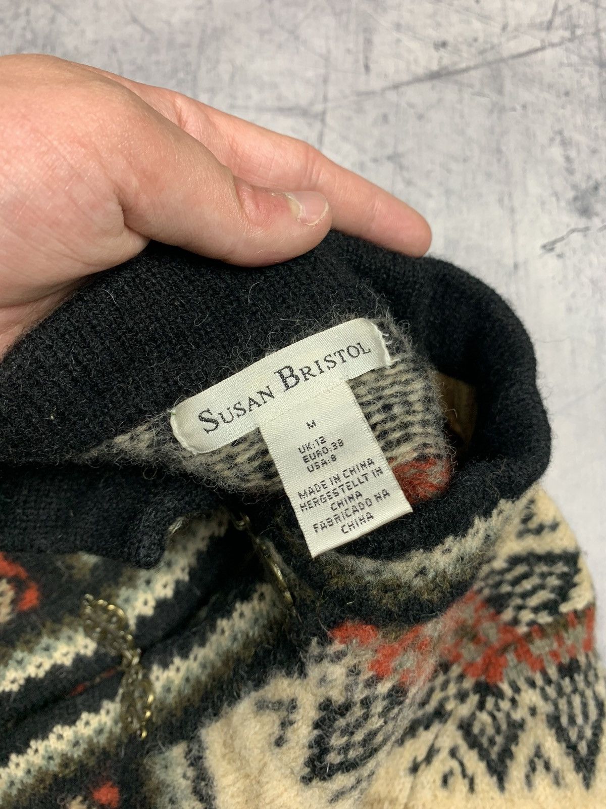 Aran Isles Knitwear Susan Bristol Winter Fair Isle Norway Cardigan Women’s Sz M Size M / US 6-8 / IT 42-44 - 4 Thumbnail