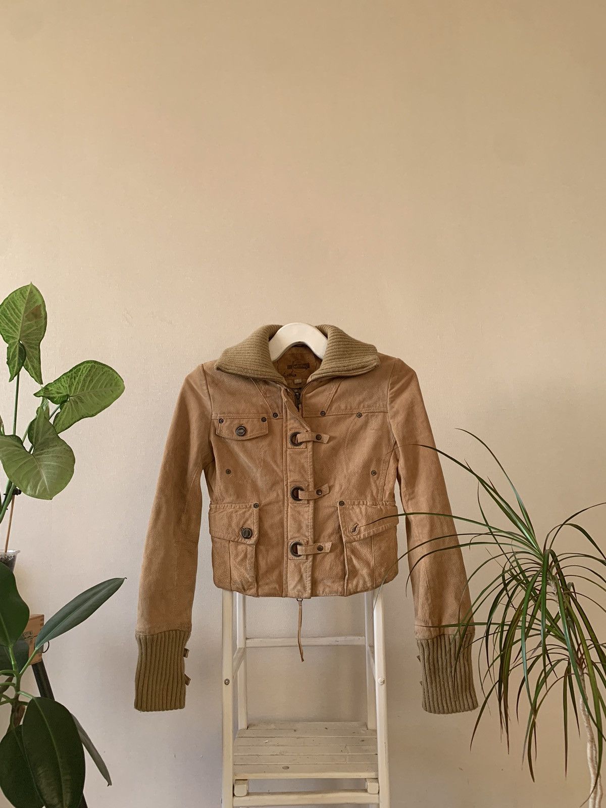 Genuine Leather Y2K Faded Sick Suede Leather Jacket gucci cavalli gaultier Size S / US 4 / IT 40 - 2 Thumbnail