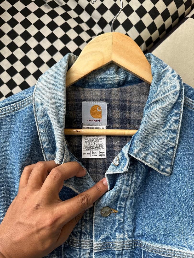 Carhartt × Vintage VINTAGE CARHARTT DETROID DENIM JACKET Size US L / EU 52-54 / 3 - 2 Thumbnail