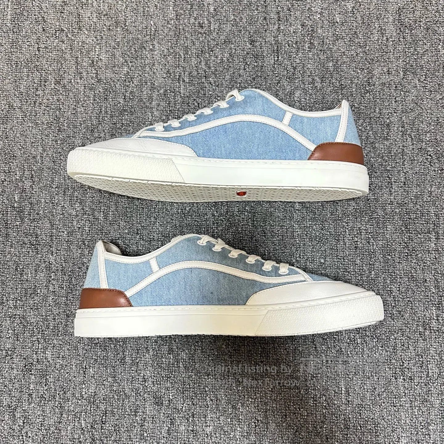 Hermes Hermes Denim Canvas Sports Shoes Blue| Size US 11 / EU 44 - 3 Thumbnail