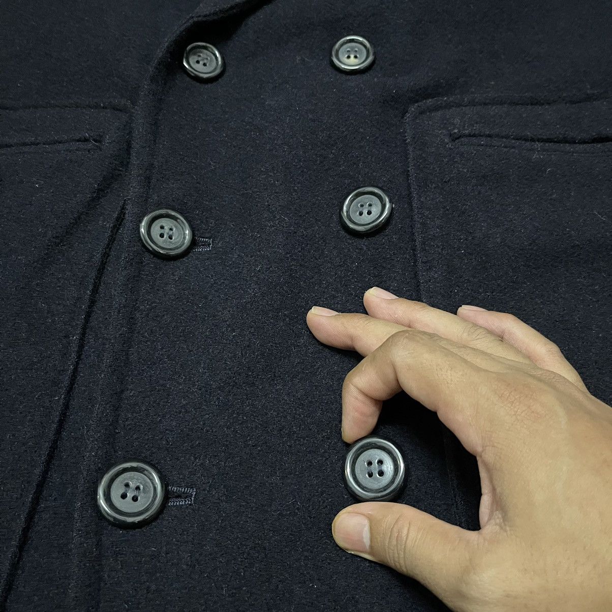 Yohji Yamamoto Y’s bis Yohji Yamamoto Wool Coat Double Breasted Size US L / EU 52-54 / 3 - 7 Thumbnail