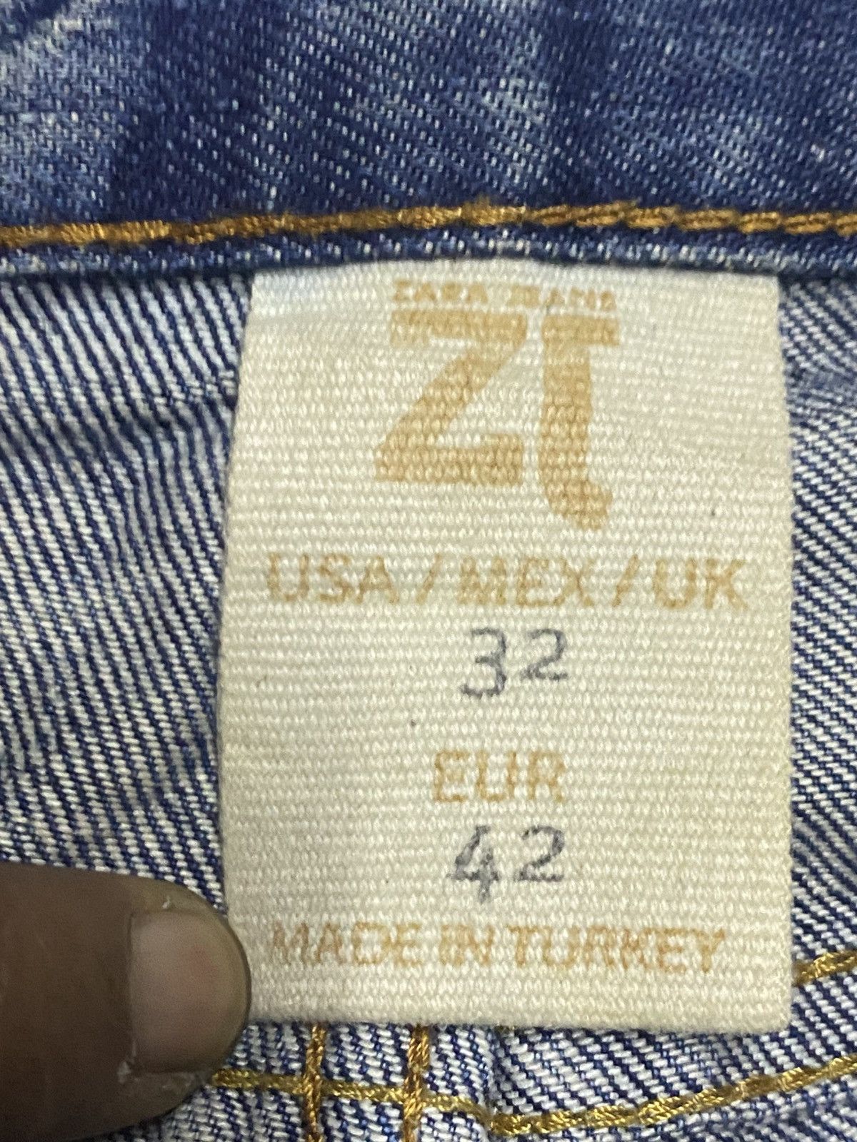 Rhude × Zara Vintage Zara Denim Mud Wash Distressed Loose Jeans Size US 34 / EU 50 - 21 Thumbnail