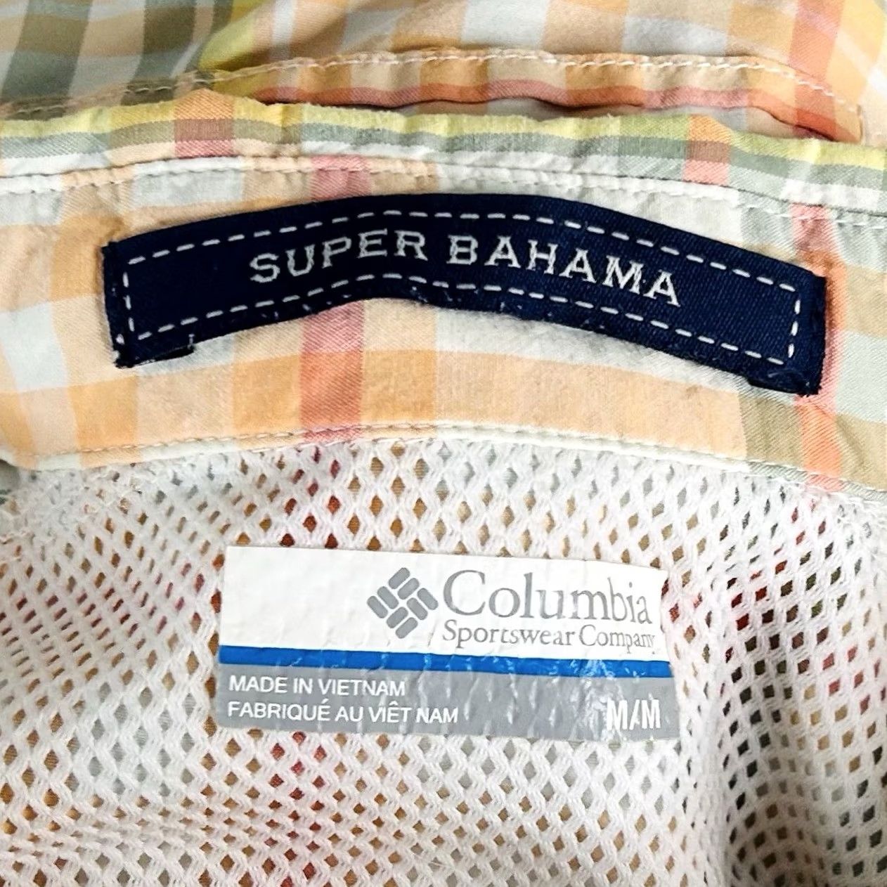 Vintage Columbia PFG Short Sleeve Button-Up Shirt Orange Plaid Vented Bahama Tech Size US M / EU 48-50 / 2 - 3 Thumbnail