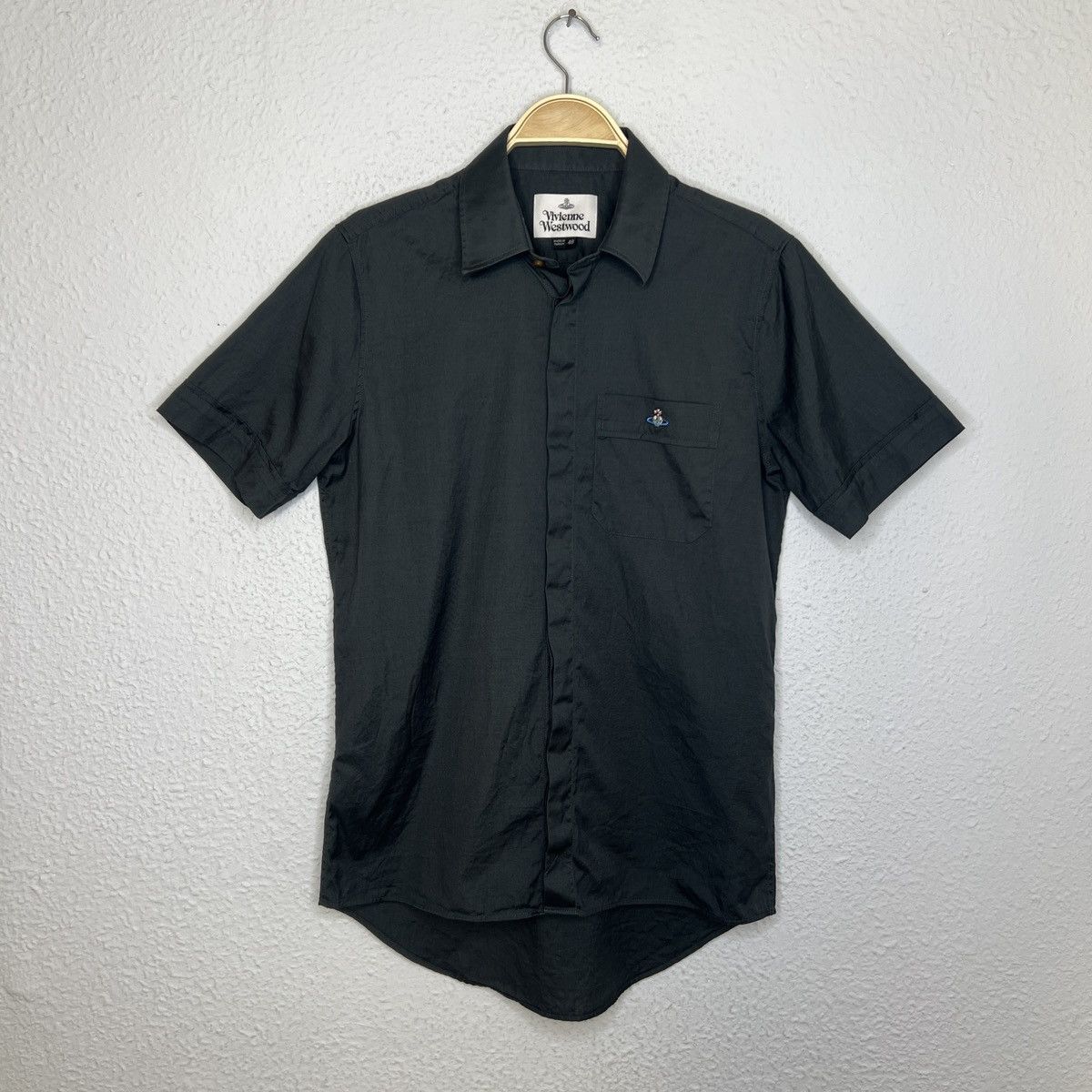 Vivienne Westwood Short Sleeve Pocket Orb Logo Button Shirt